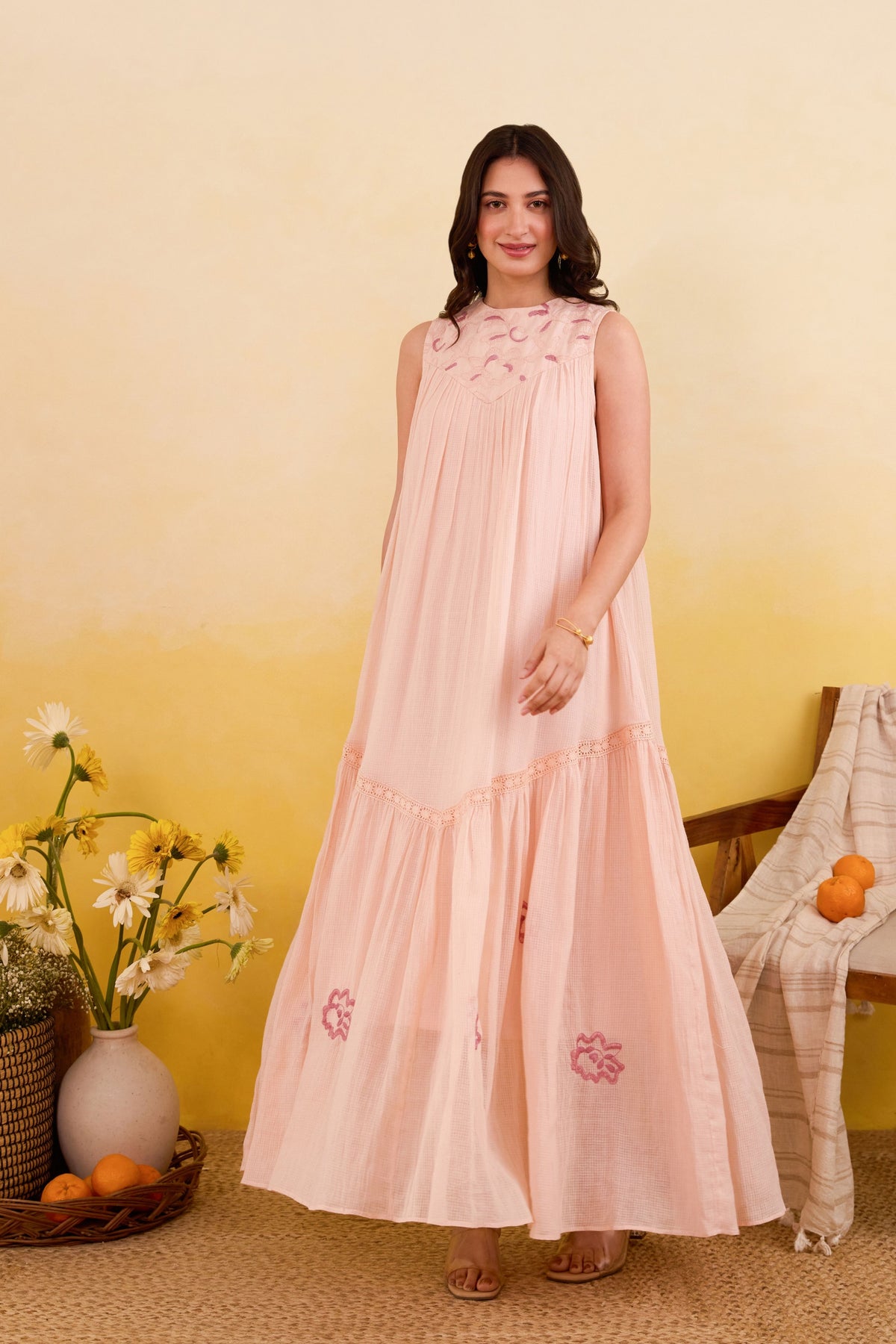 Apricot Bloom Dress