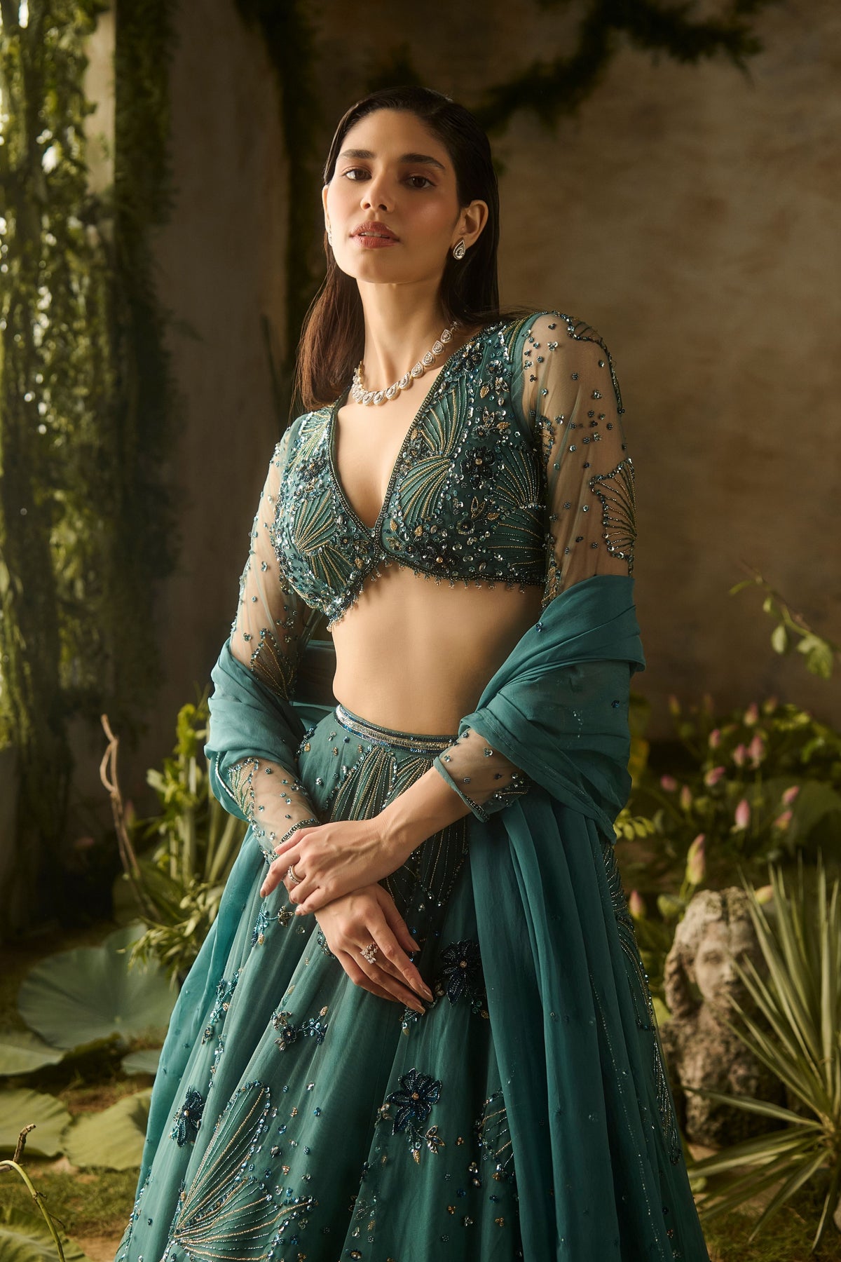 Mystic Moss Lehenga Set