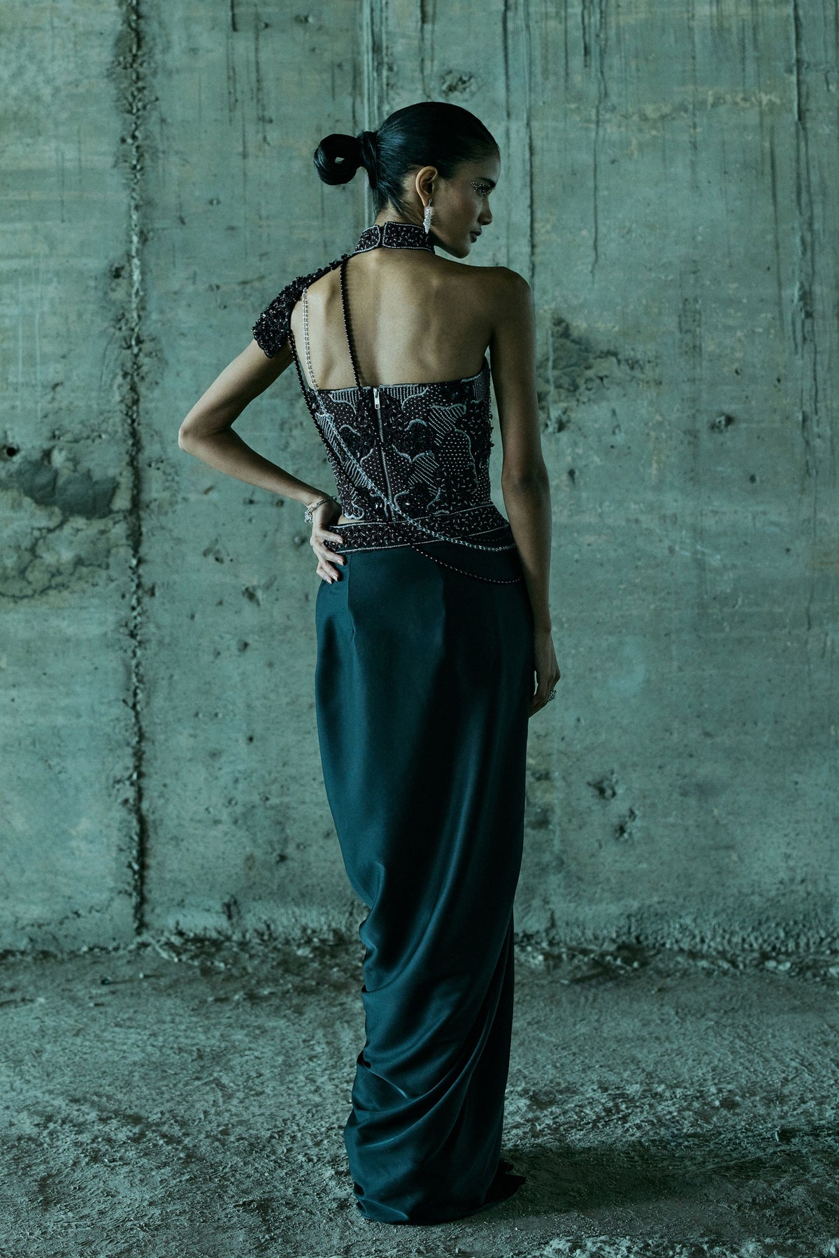 Black Corset and Skirt Set