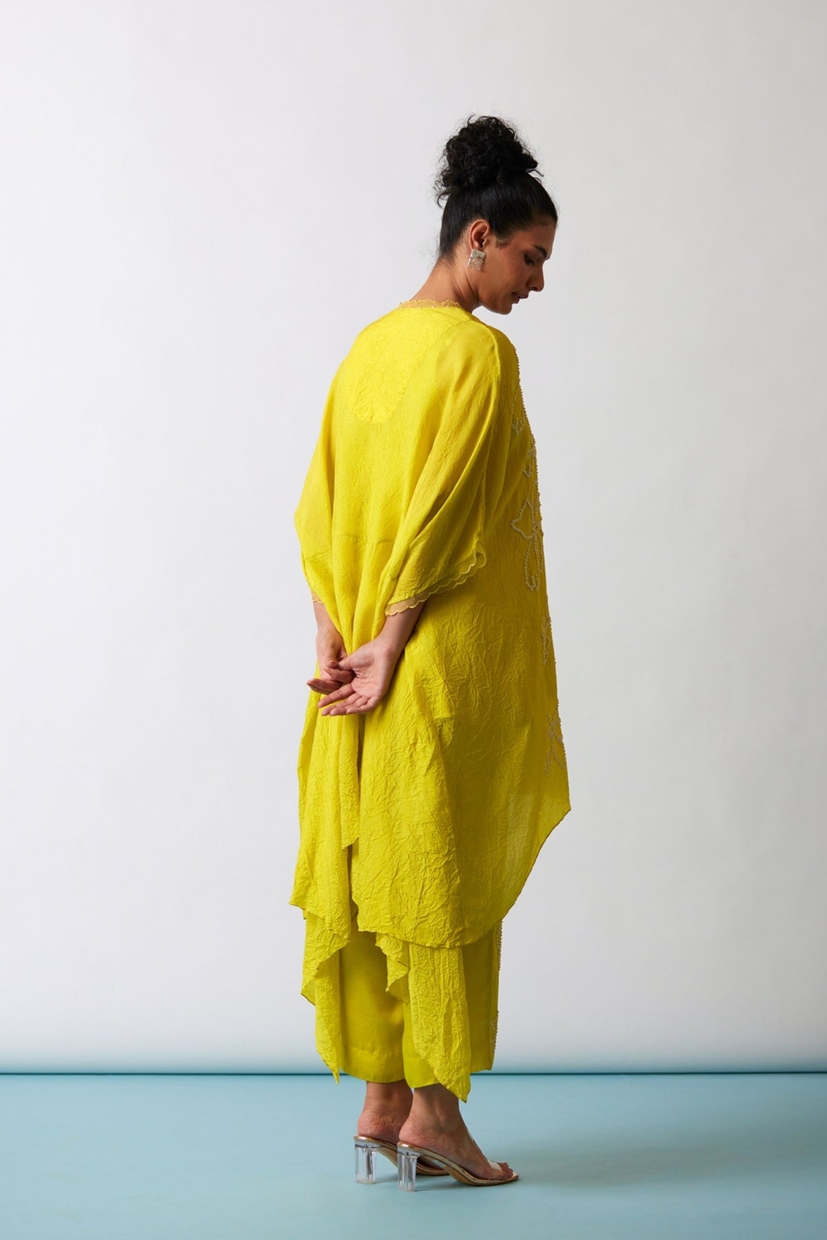 Citrene Silk Crushed Kaftan Set