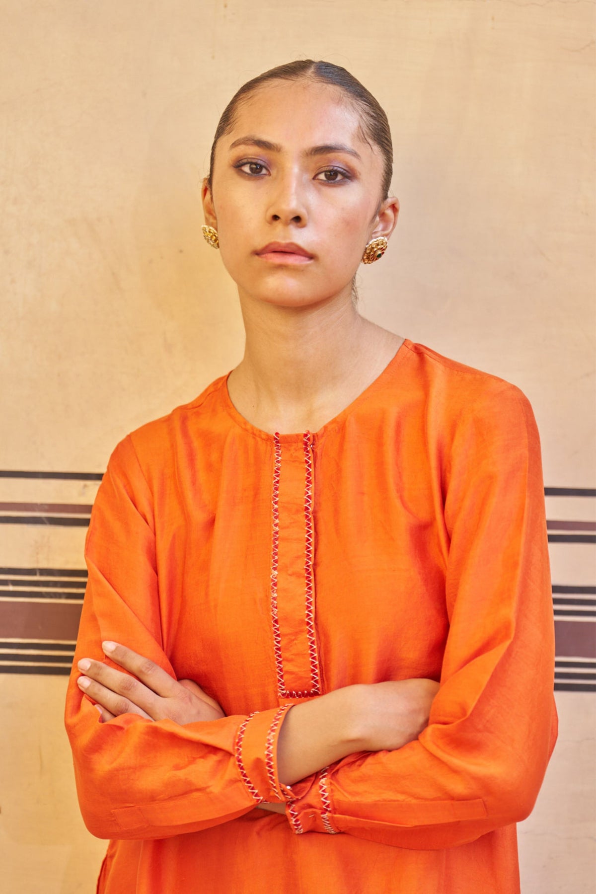 Kesariya Kurta Set