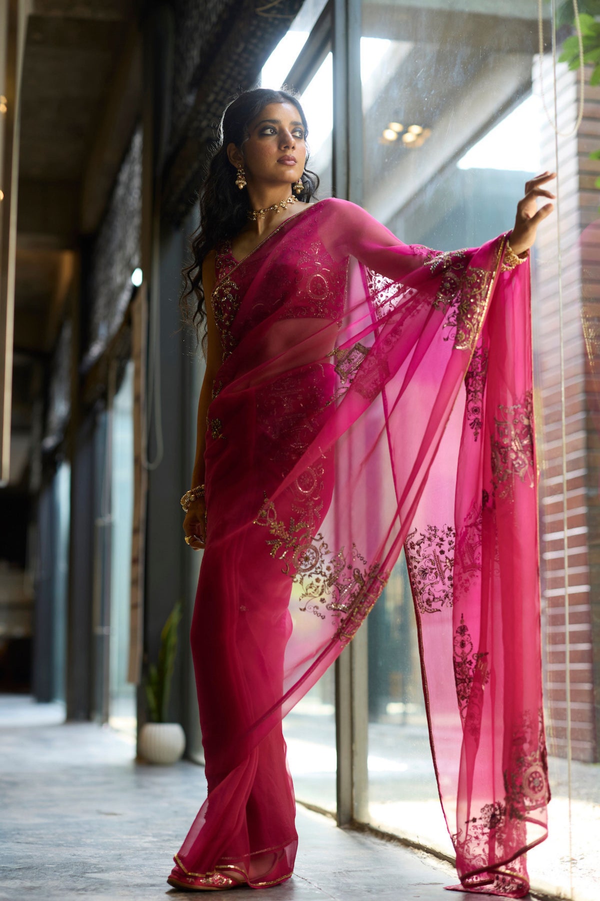 Pink Anugraha Saree