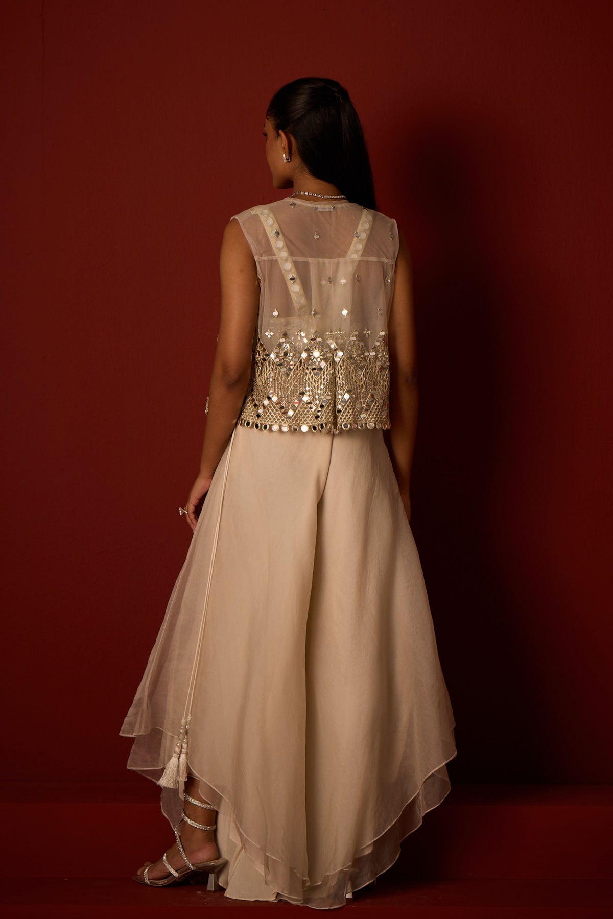 Asymmetrical Flared Pants