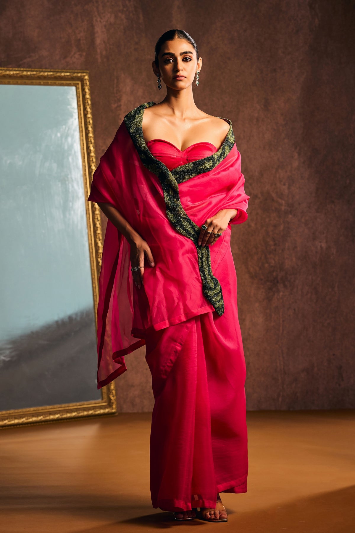 Rani Pink Serpentika Saree