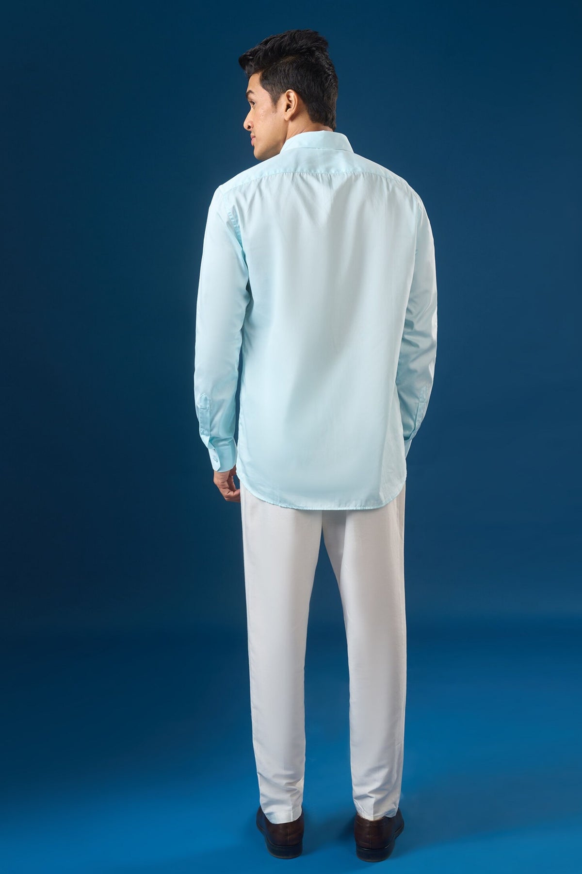 Sky Blue Floral Shirt