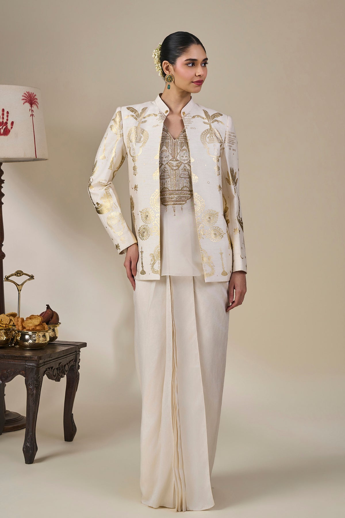 Ivory Malabar Golden Tales Skirt Set