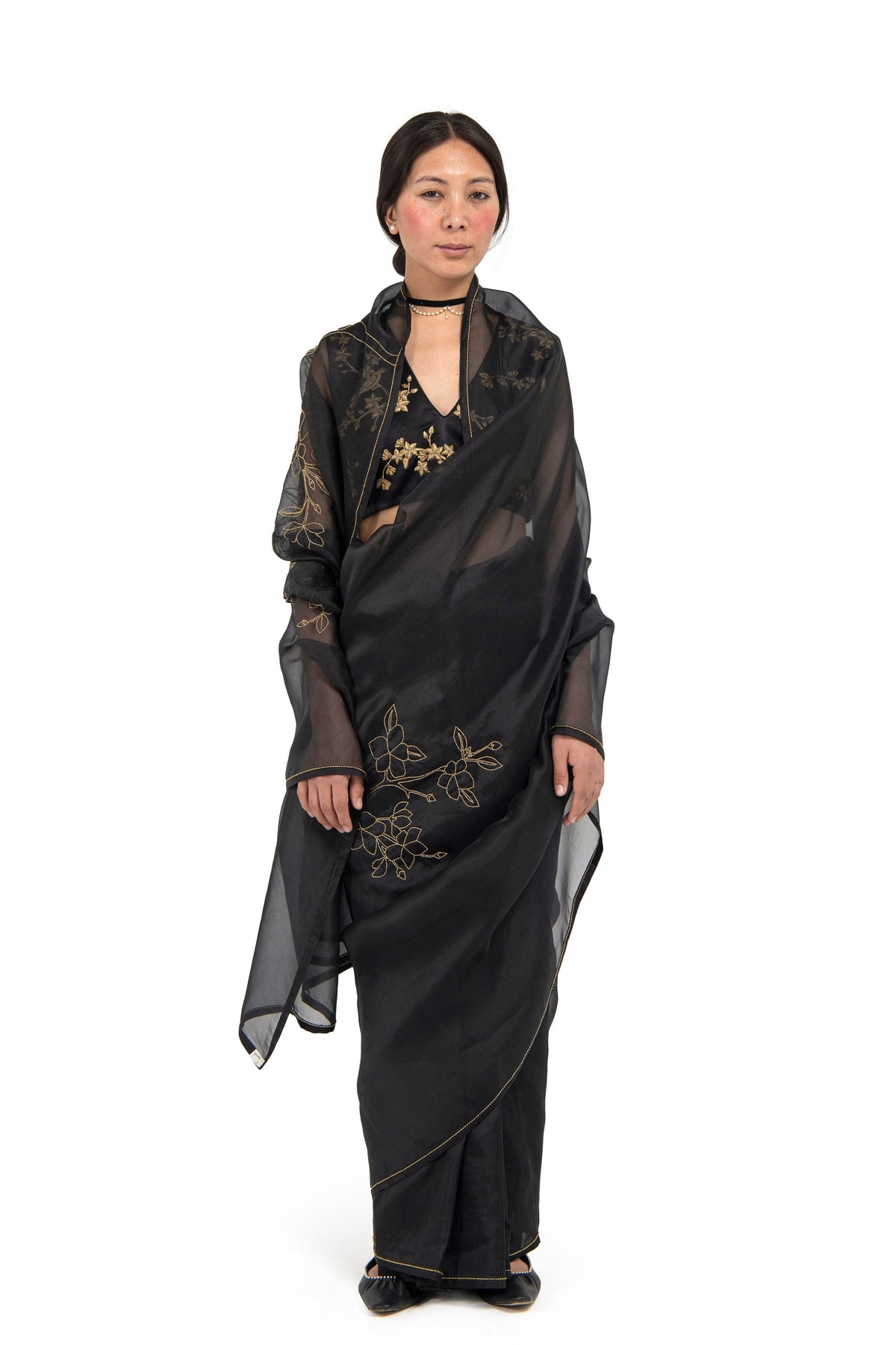 Gaiyo Black Saree