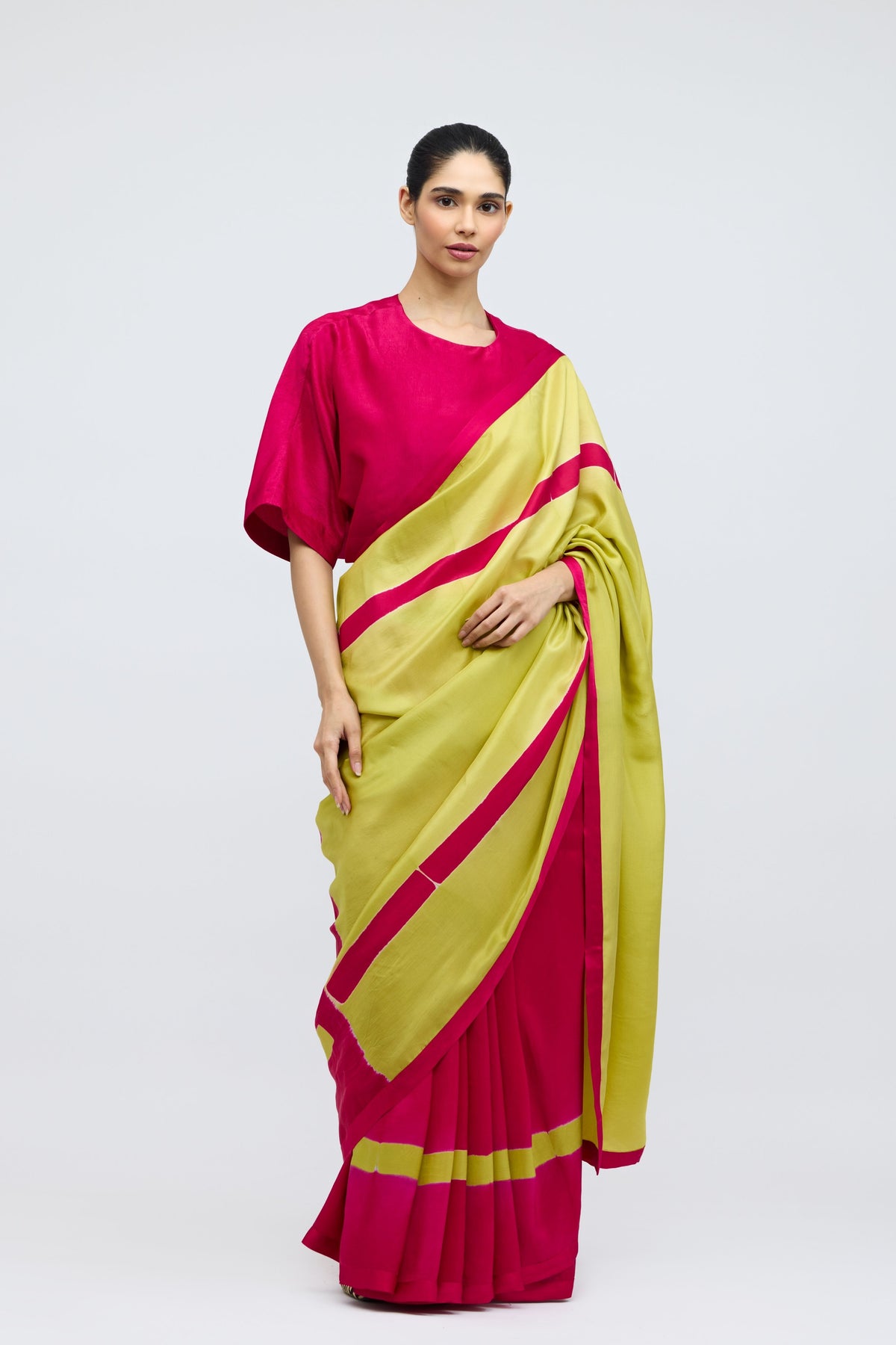 Woman Holding a Fruit Blouse