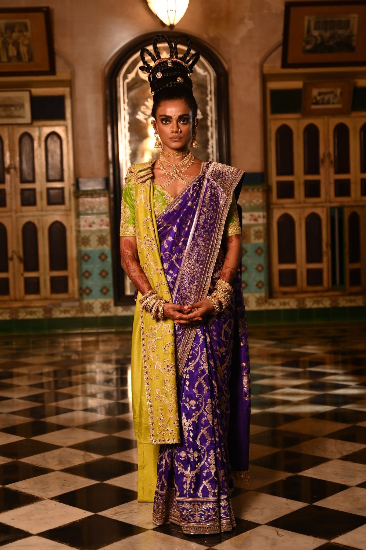 Ekanshi Purple Saree