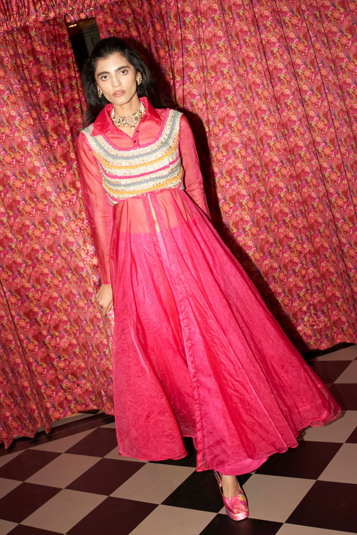 Fuschia Affair Jacket Set