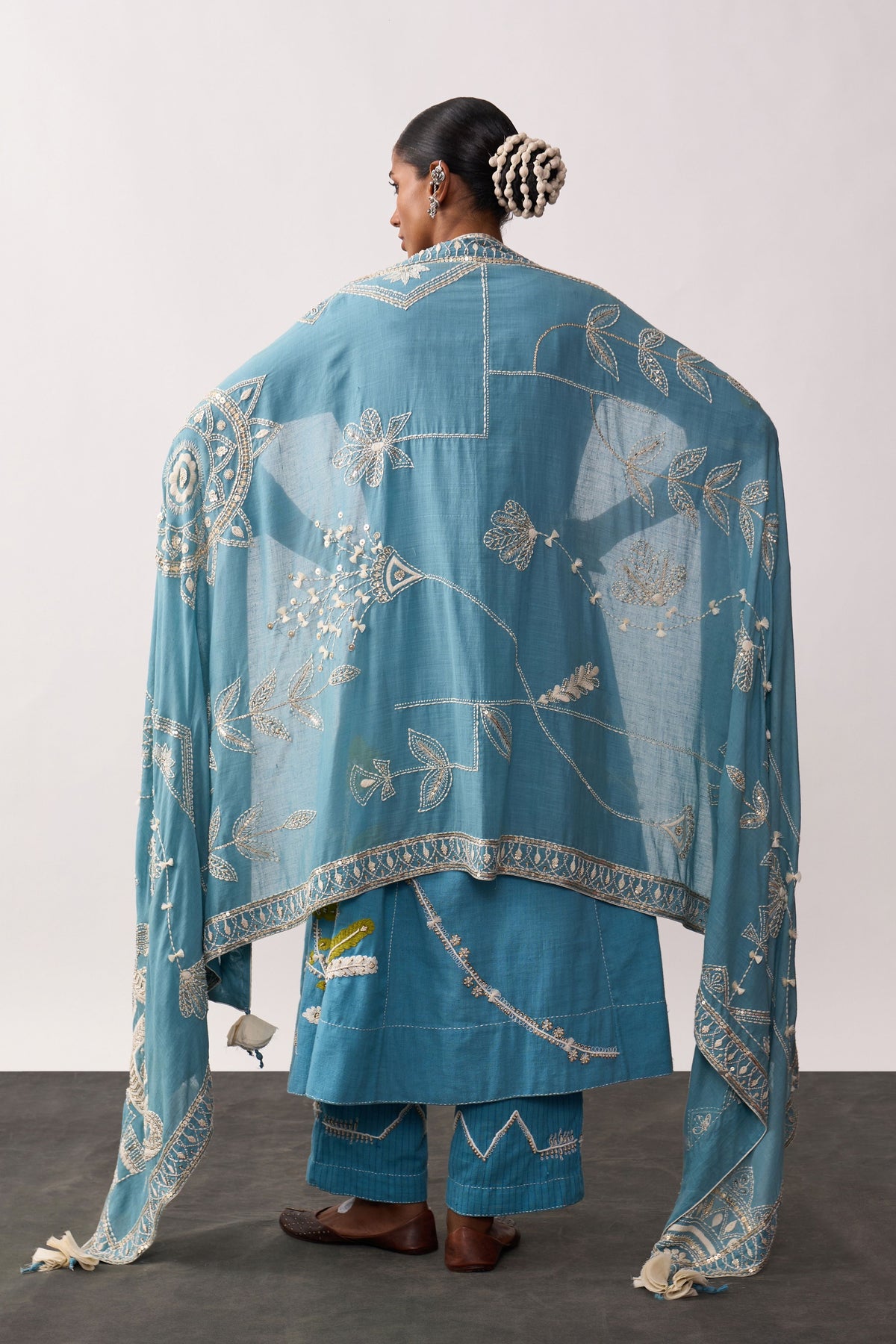 Rani Laxmi Blue Dupatta