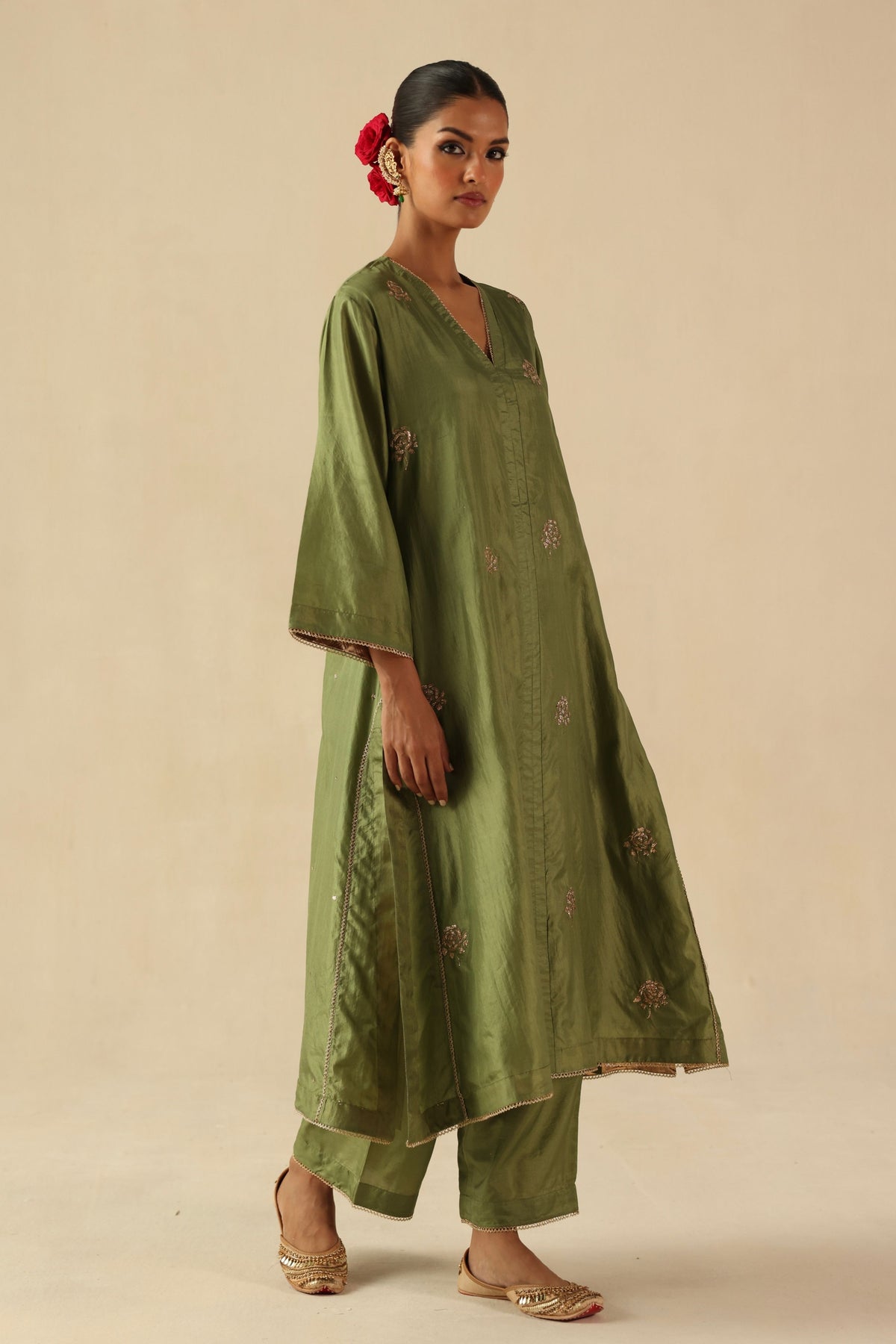 Green Kohinoor Kurta Set