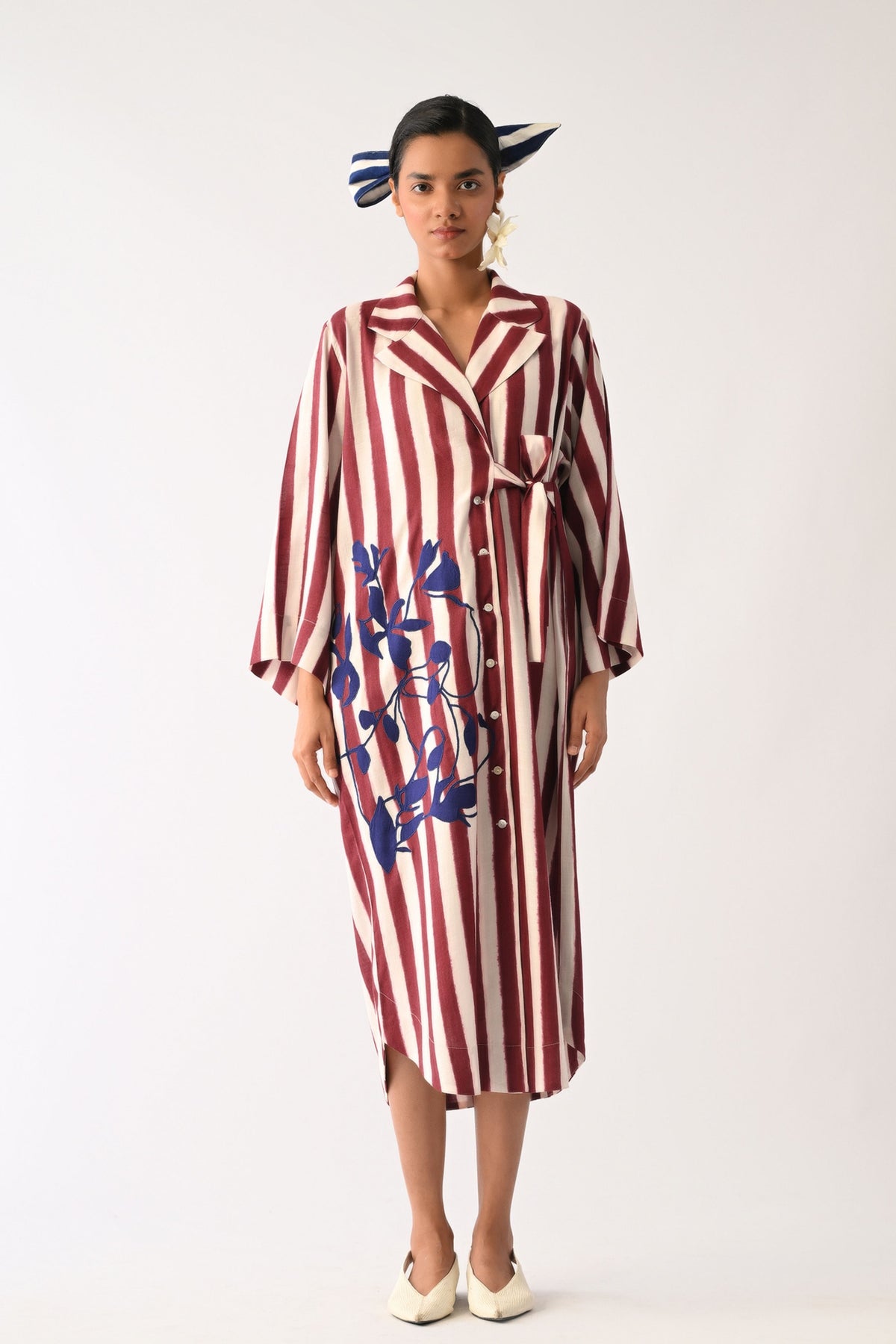 Revolt Bric Wrap Applique Dress