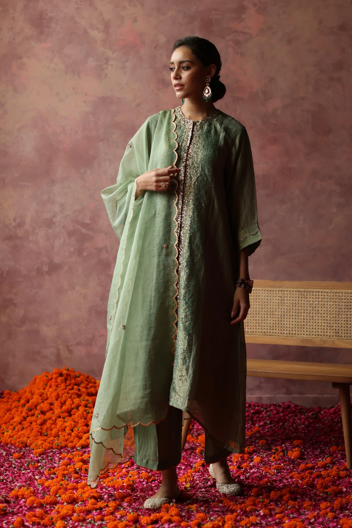Green Paakizah Kurta Set