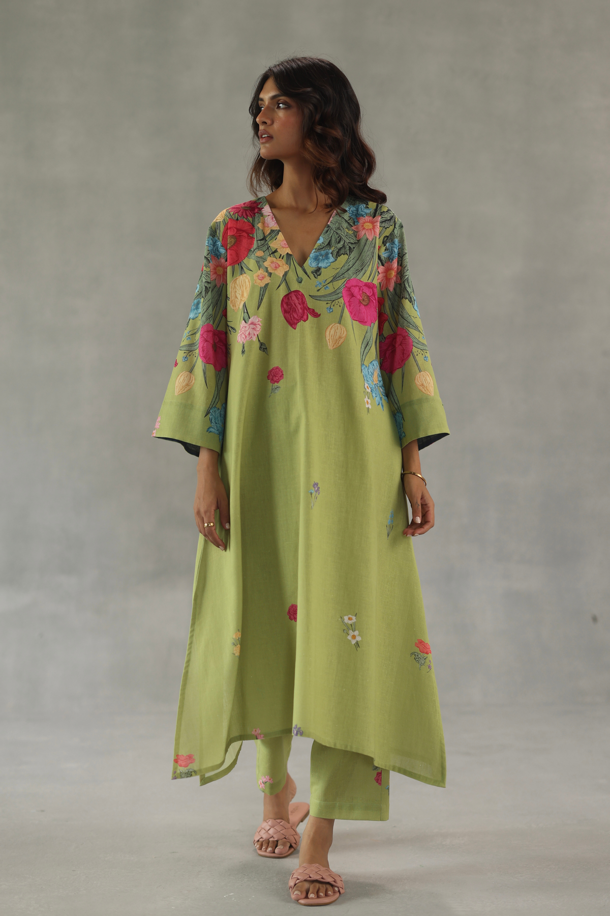 Green Lliy Dew Kurta Set