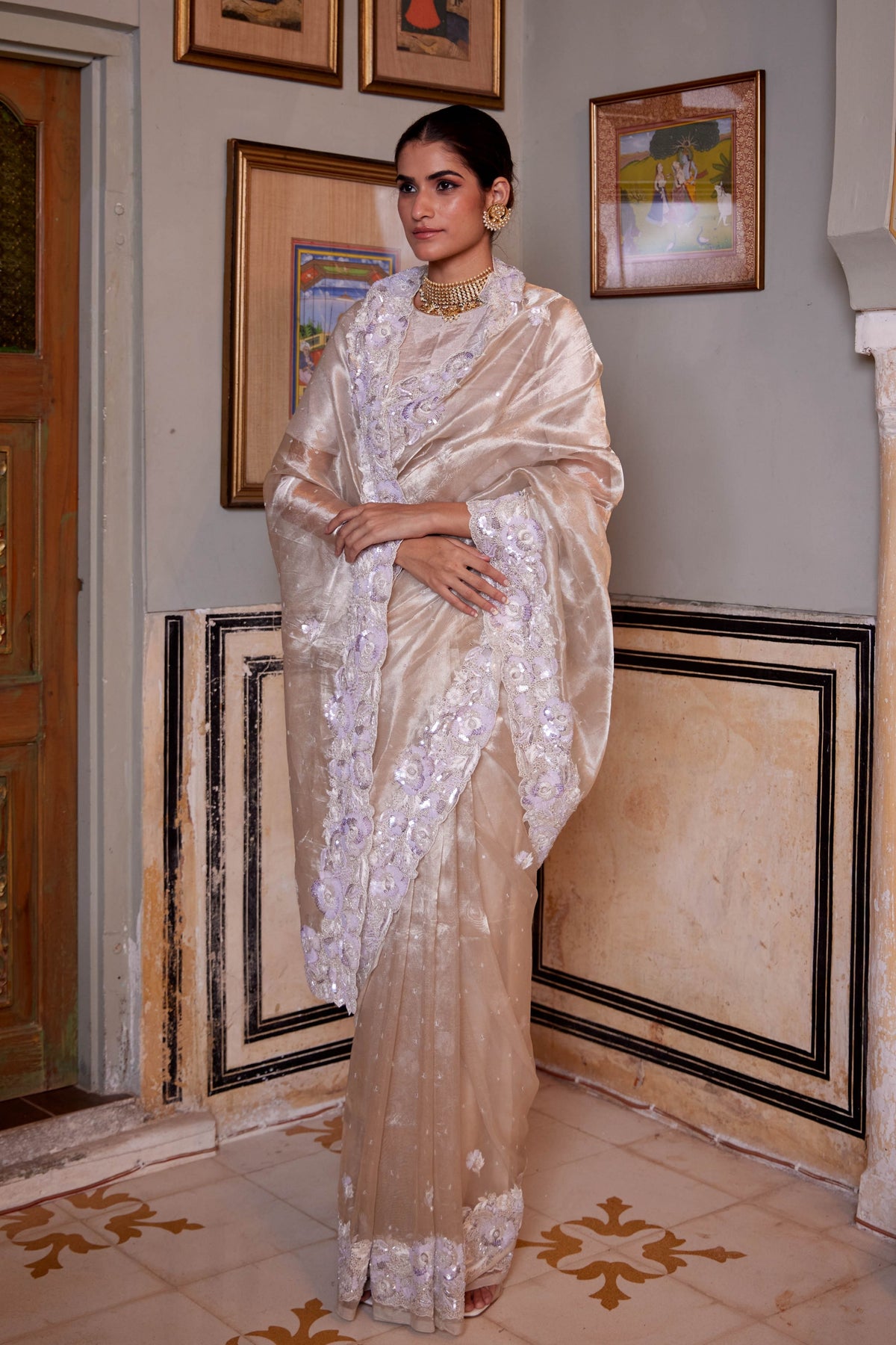 Maya Silver Saree