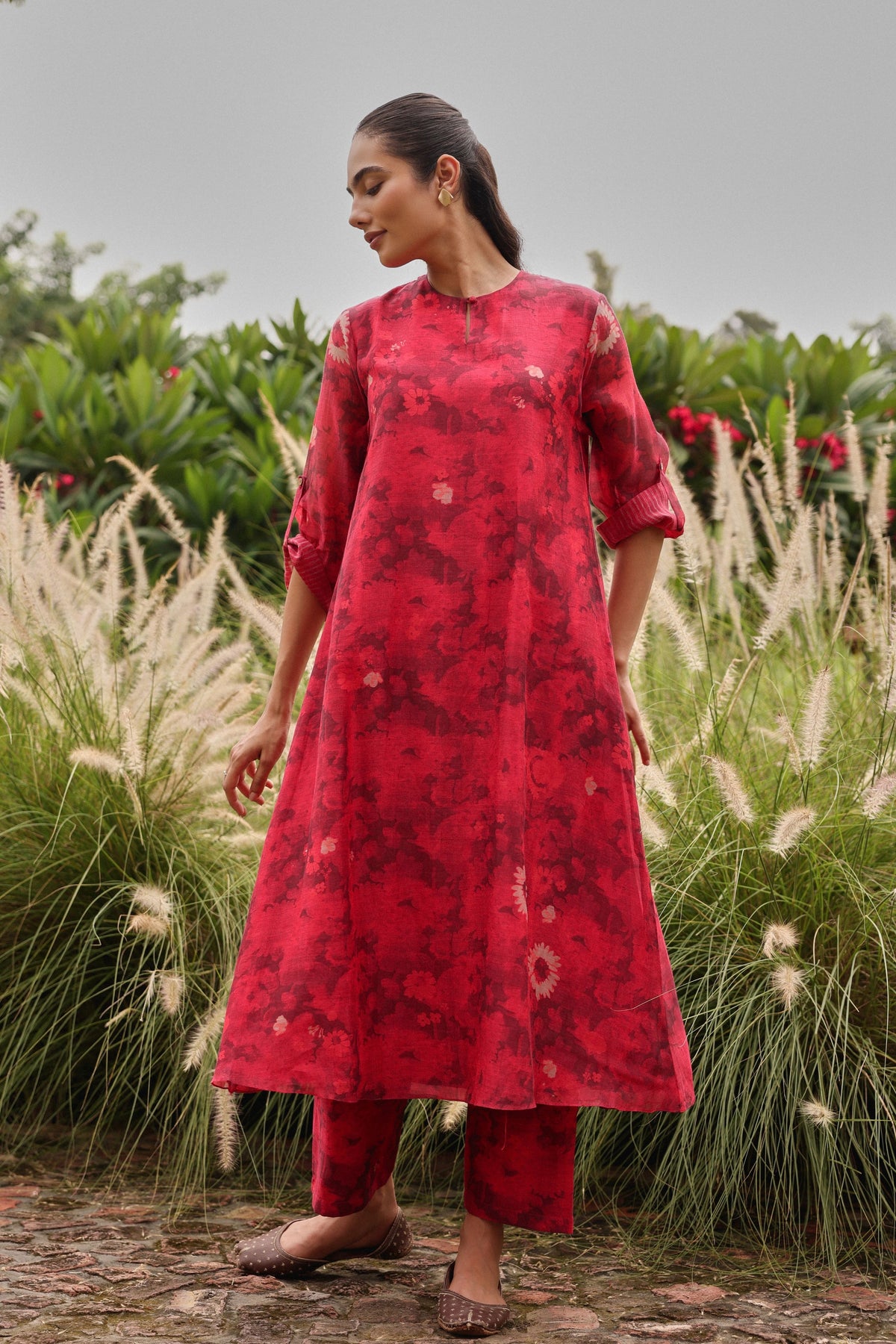 Rosewood Bloom Tunic Set