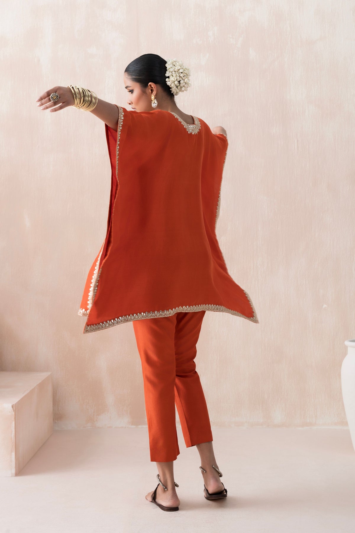 Rust Orange Kaftan Set