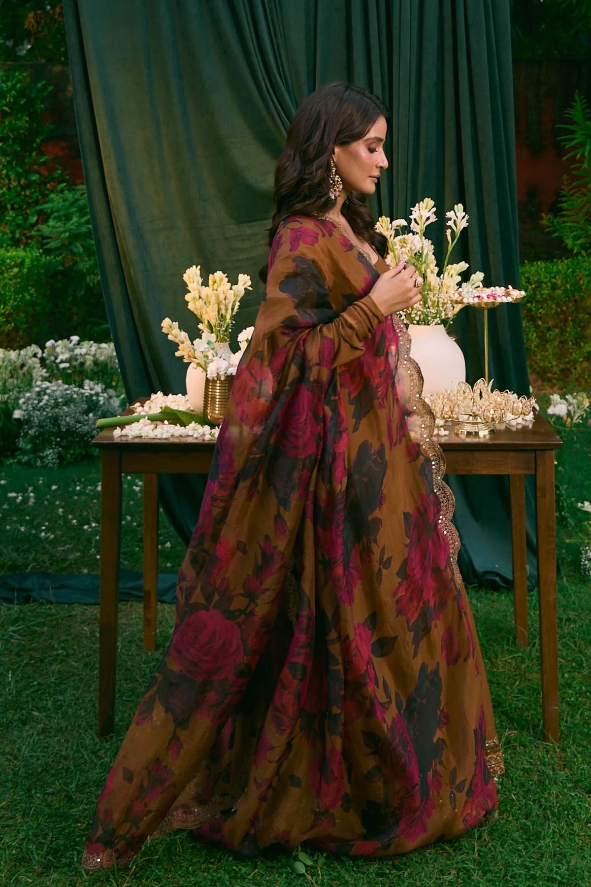 Mustard Anarkali Set