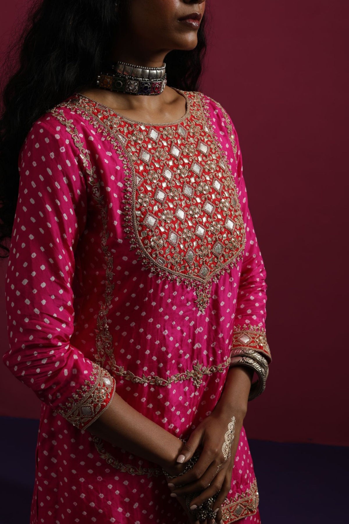Matka Bandhani Kurta Set