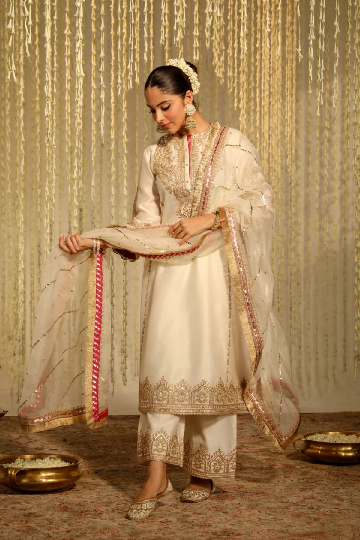 Mahika Ivory Palazzo Set