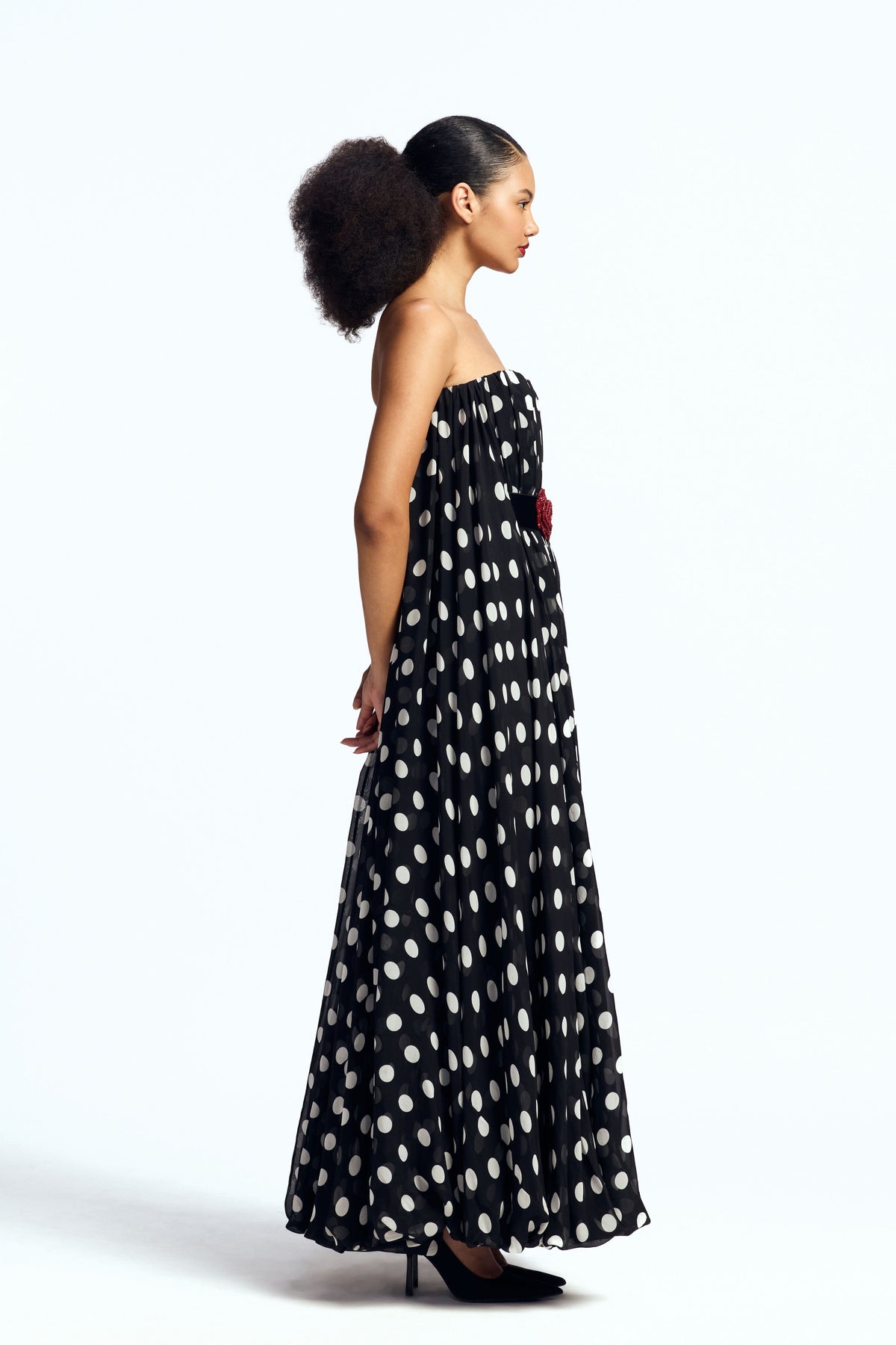 Strapless Balloon Maxi Dress