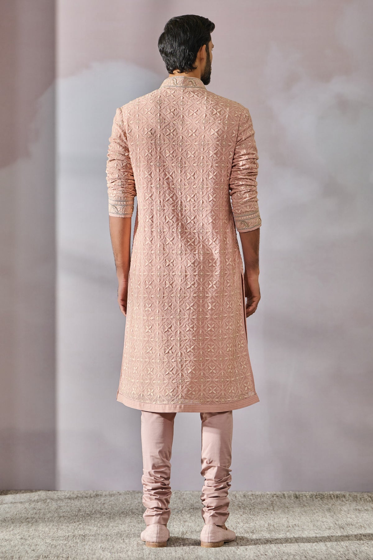 Salmon Kurta Churidar Set