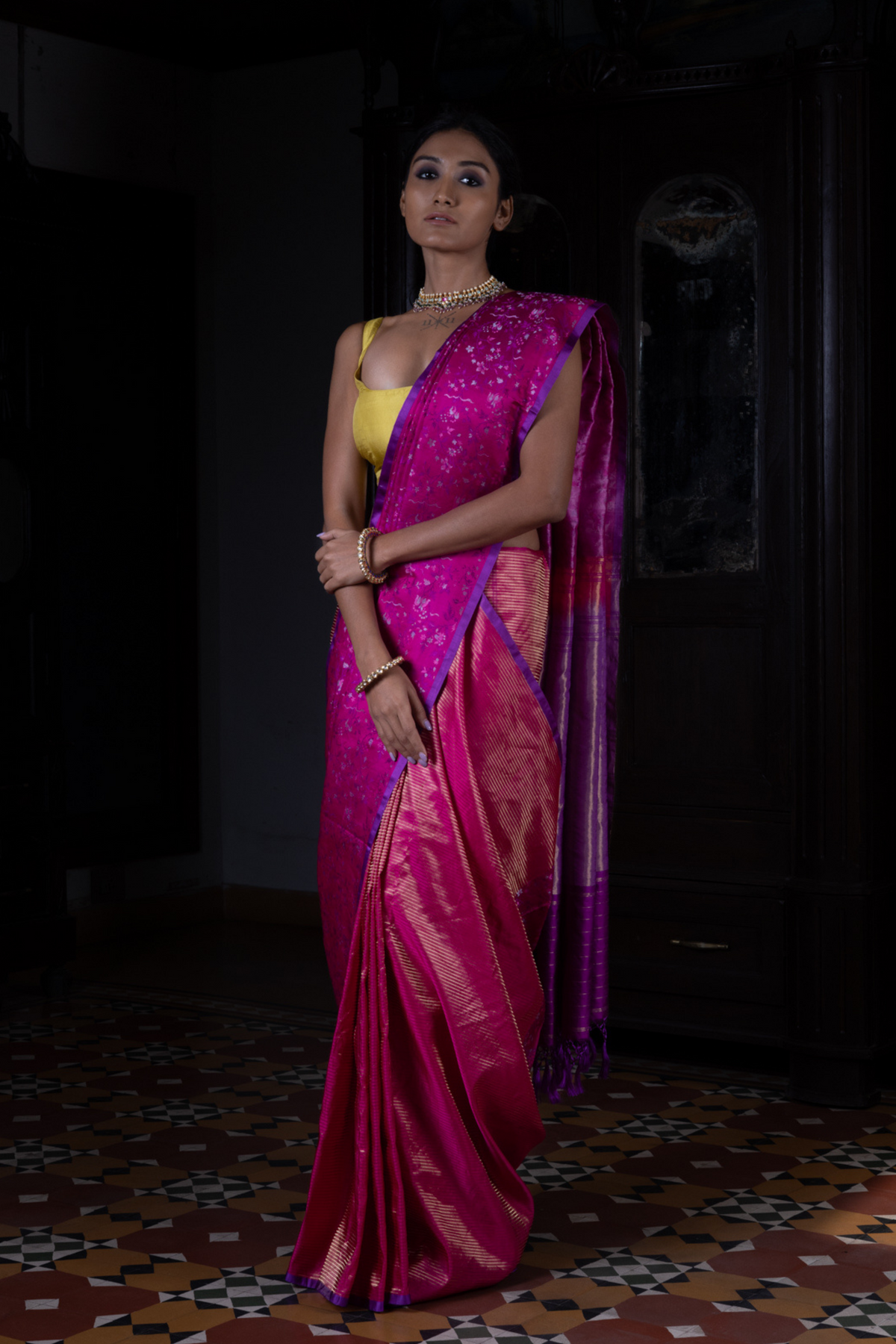 Pushp Rekha Rani Tanchoi Benarasi Handloom Sari