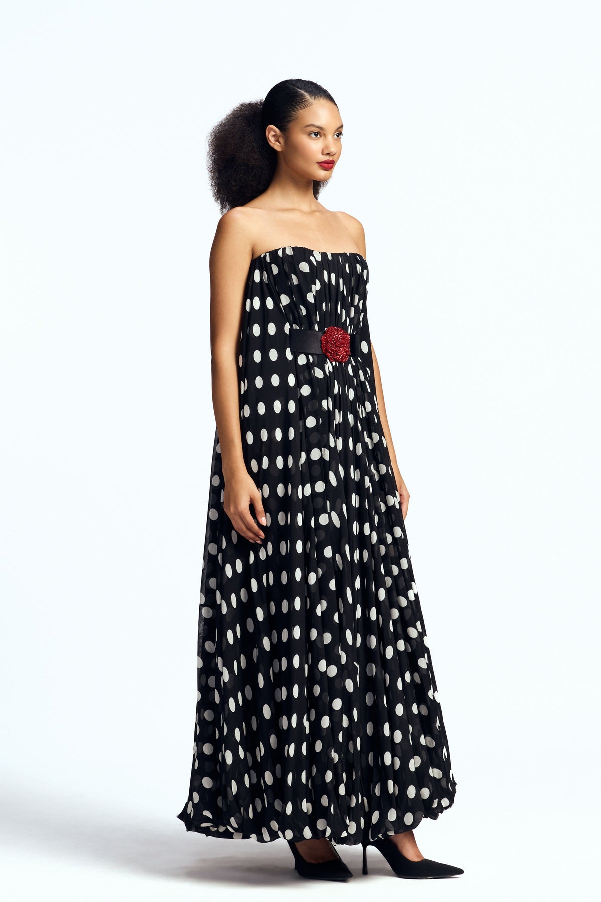 Strapless Balloon Maxi Dress