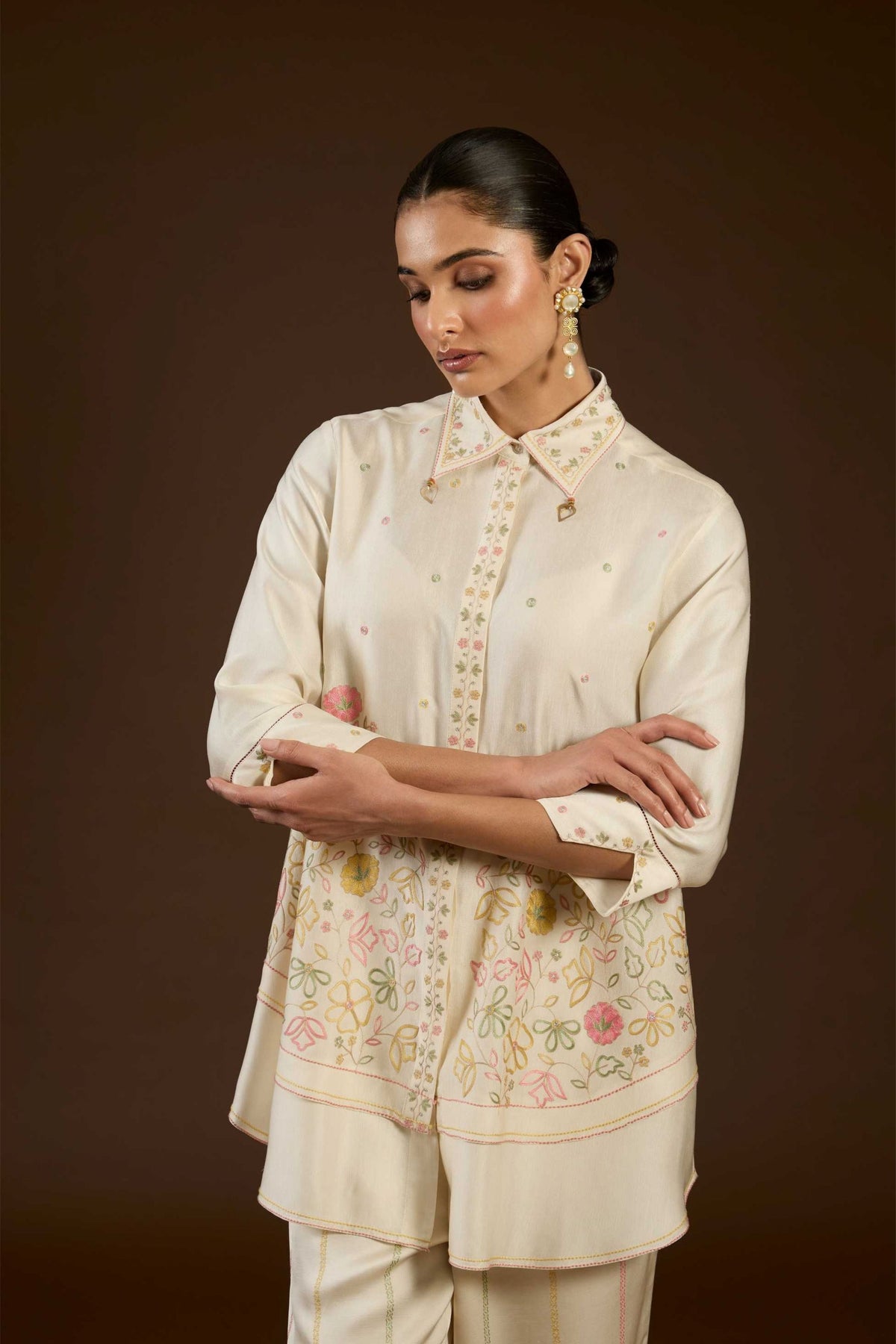 Ivory Aari Co-ord Set