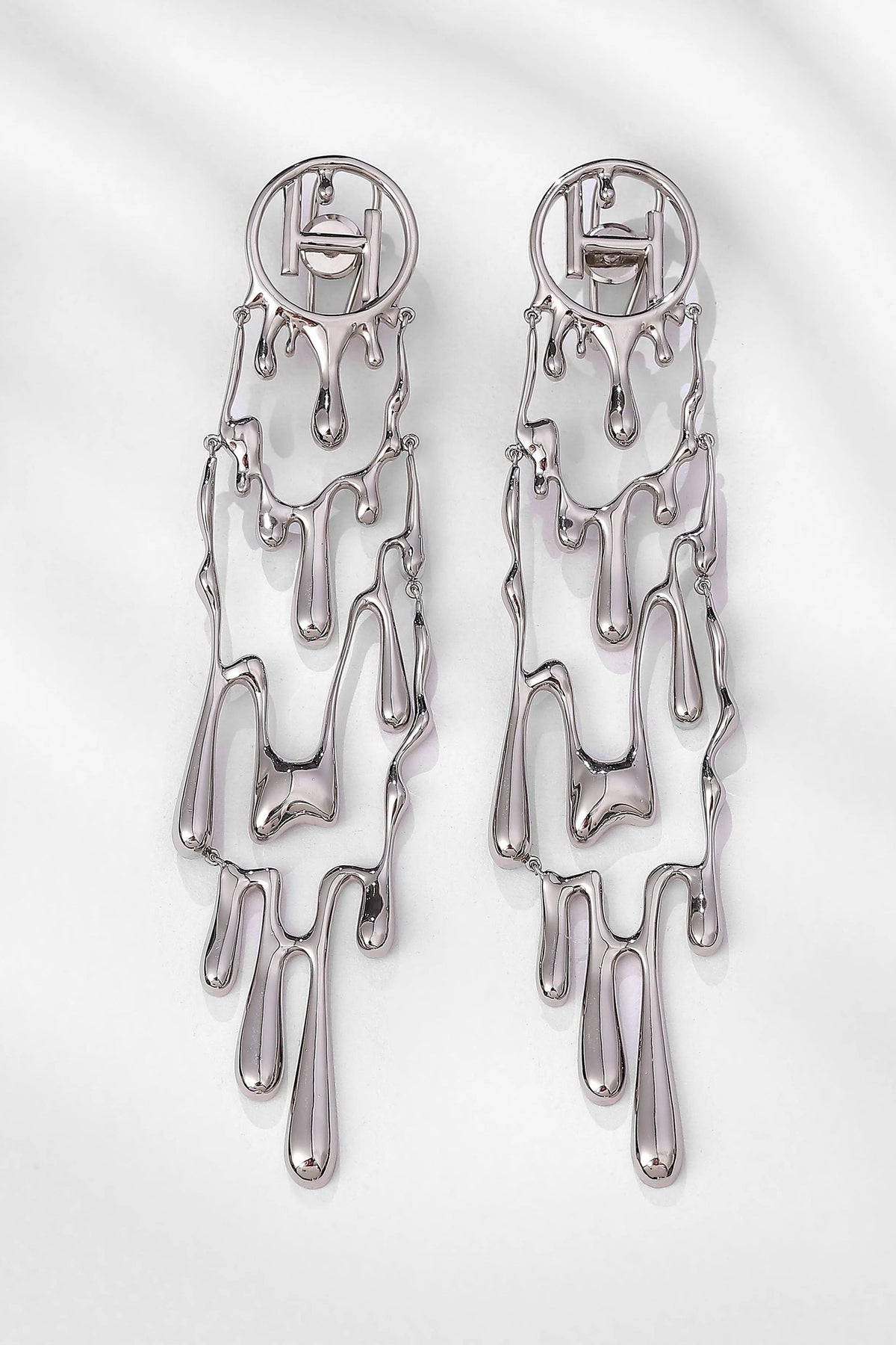 Free Fall Earrings in Silver
