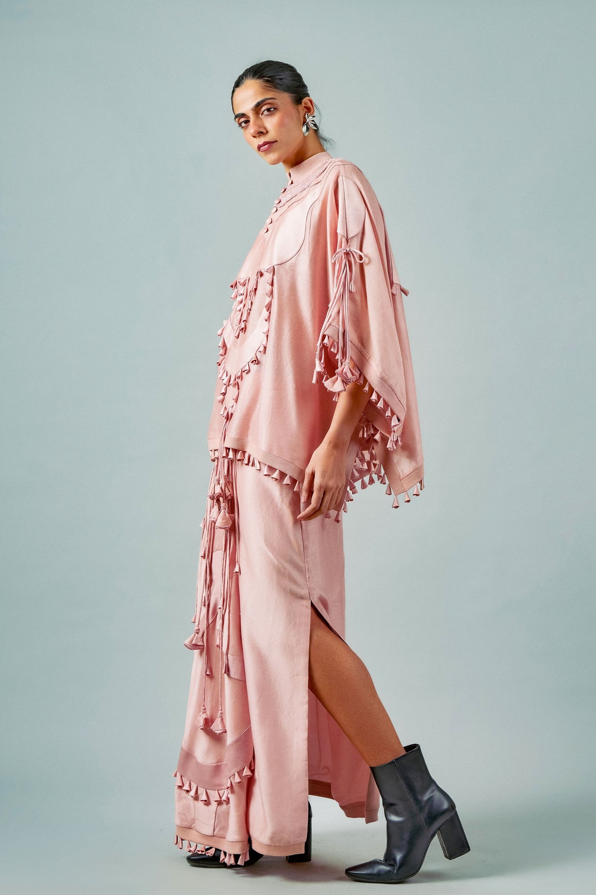 Tasseled Skirt Set
