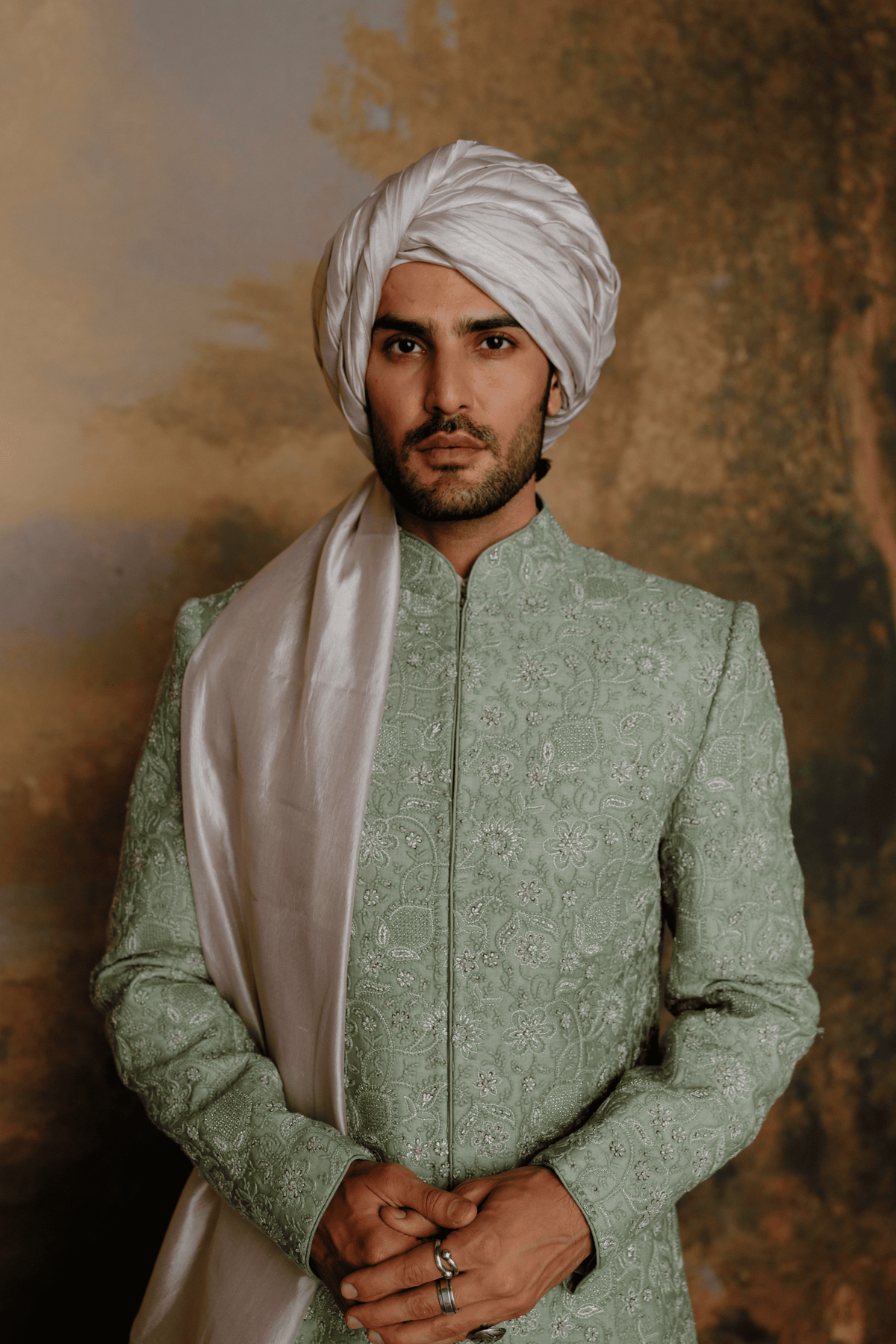 Chikankari Sherwani Set