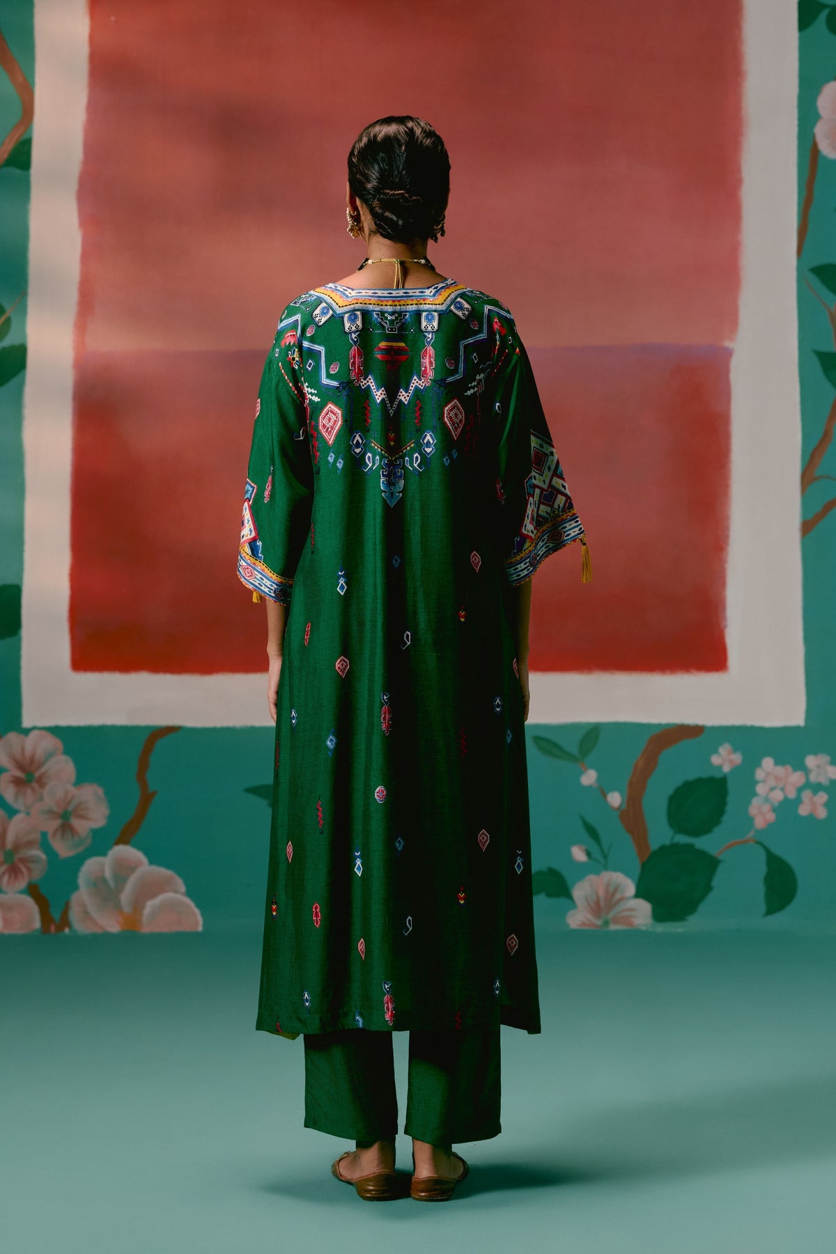 Emerald Aztec Kaftan Set