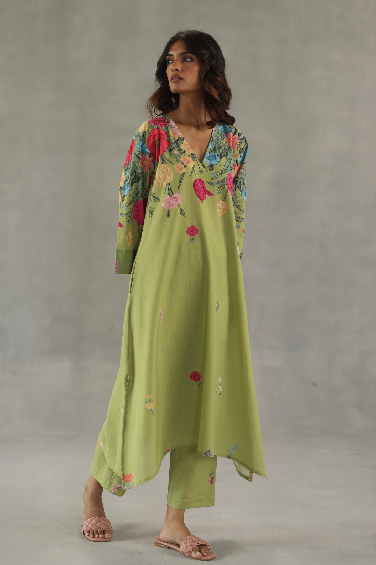 Green Lliy Dew Kurta Set