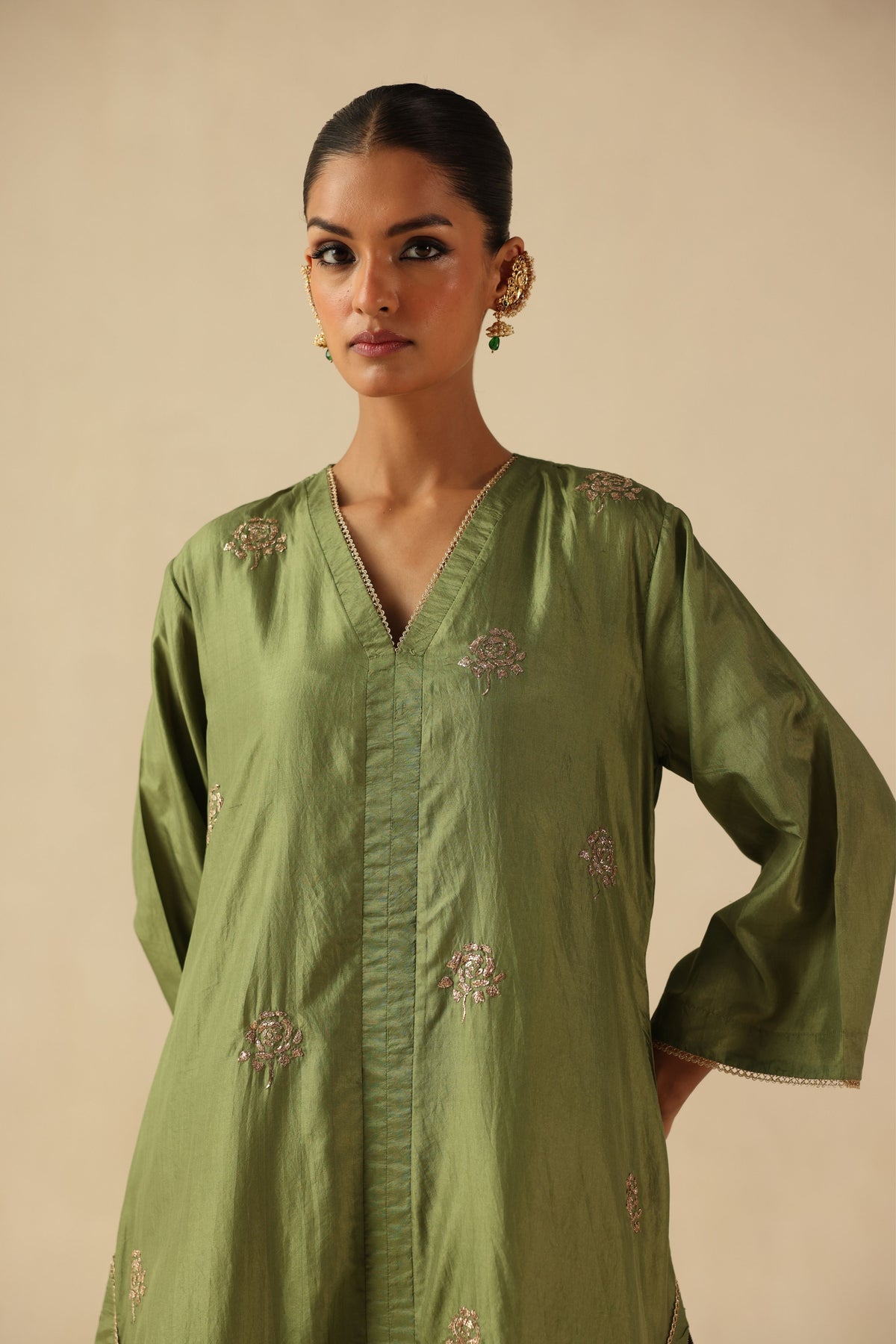 Green Kohinoor Kurta Set