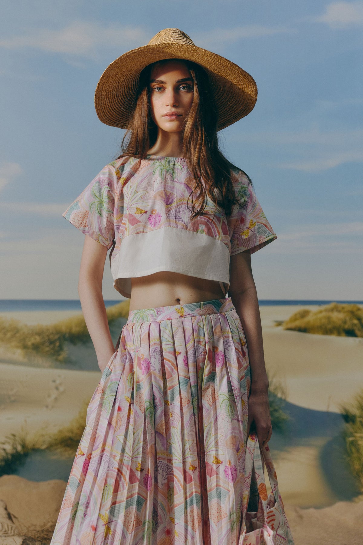 Sea Shell Printed Skirt Set