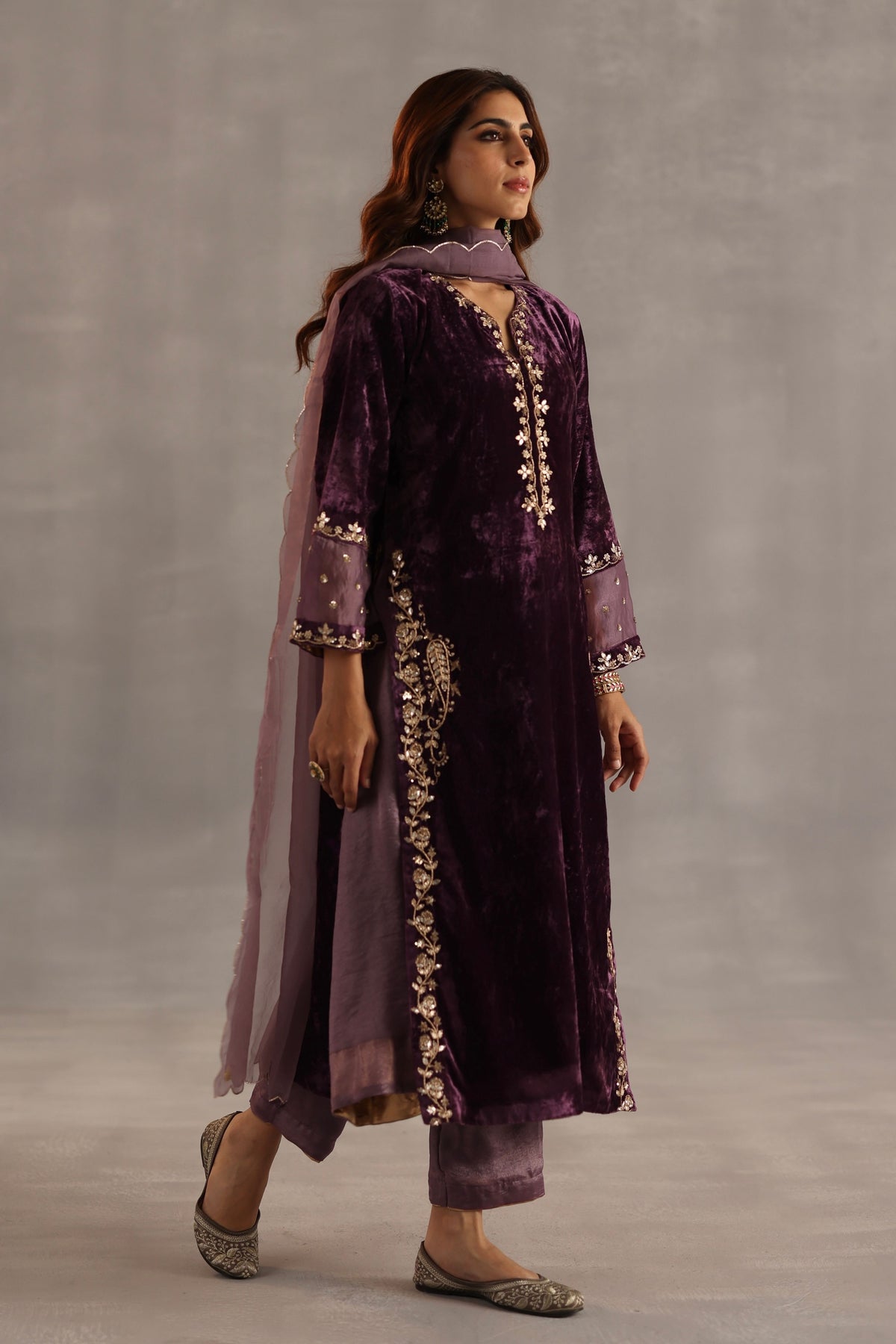 Megh Purple Kurta Set