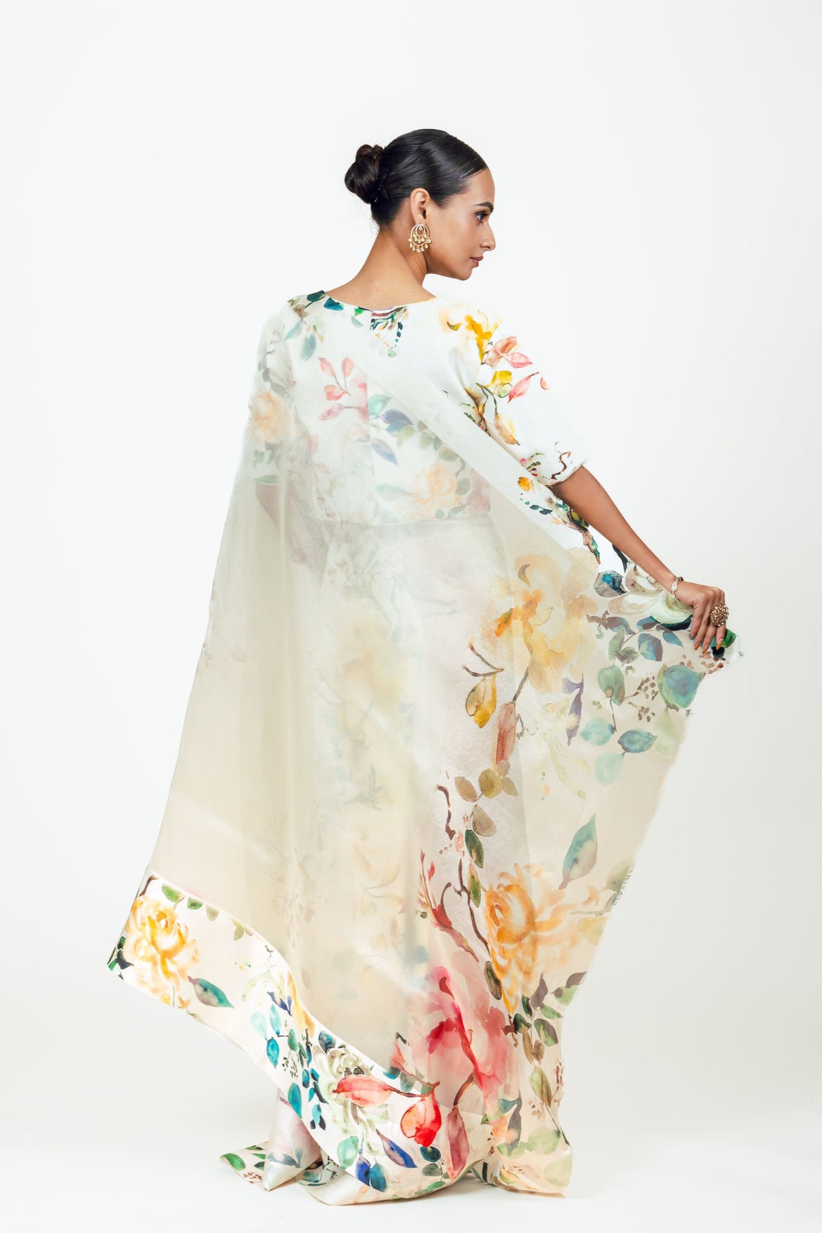Julie White Organza Saree
