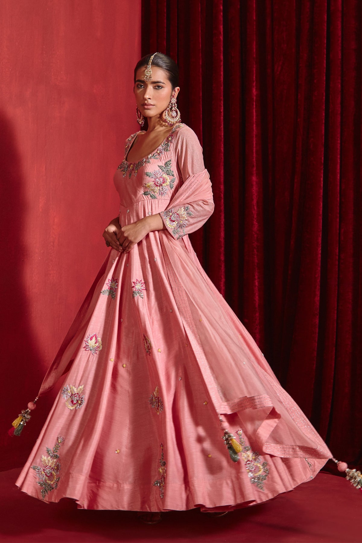Rose Pink Saloni Anarkali Set