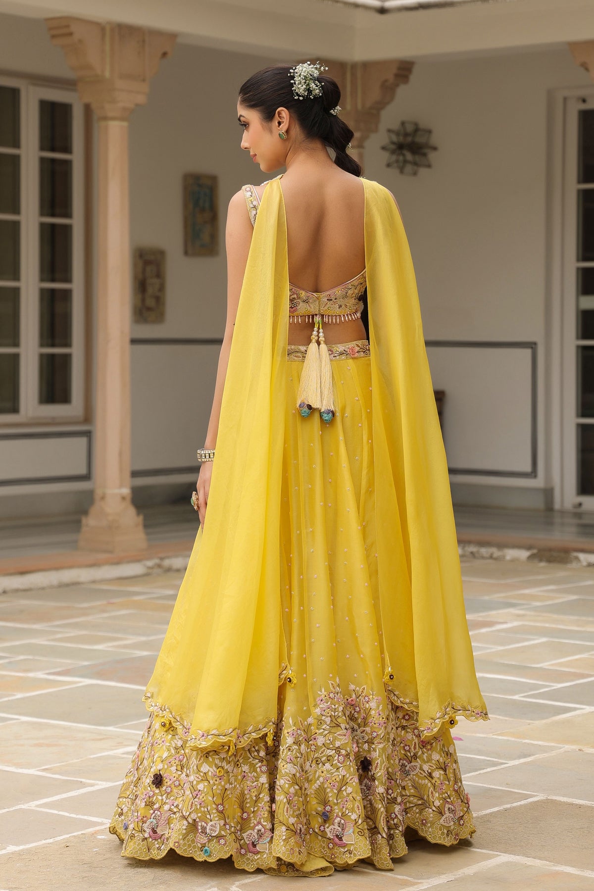 Gulzar Heavy Choker Scallop Lehenga Set