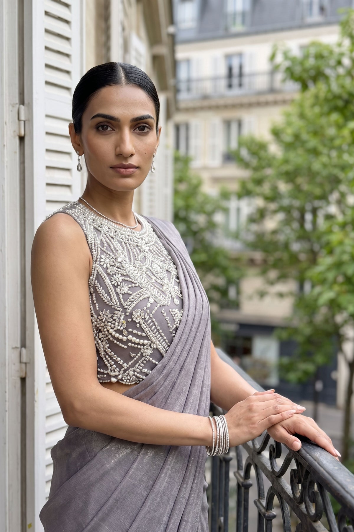 Perle Draped Saree Set