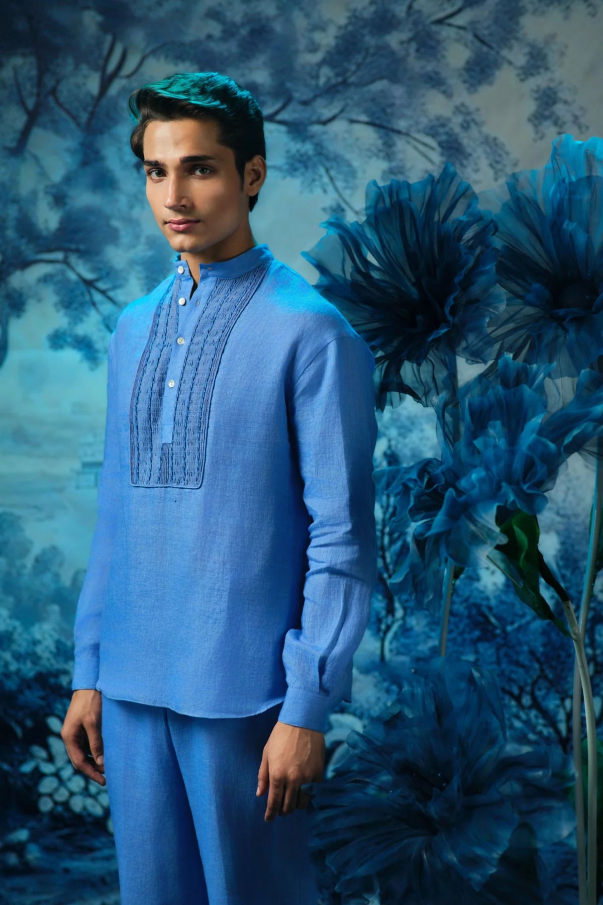 Indigo Short Length Kurta Set