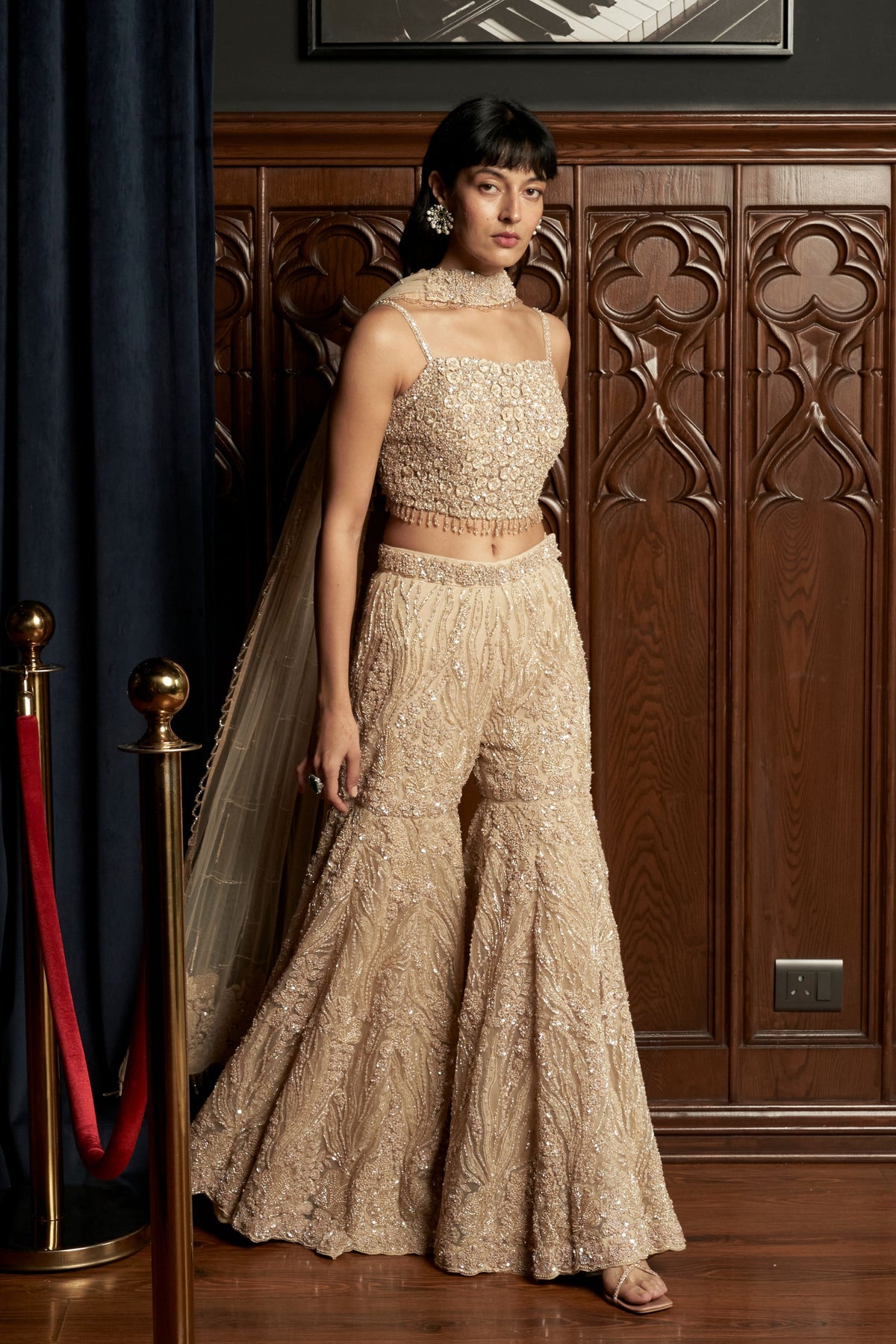Beige Indo western Set
