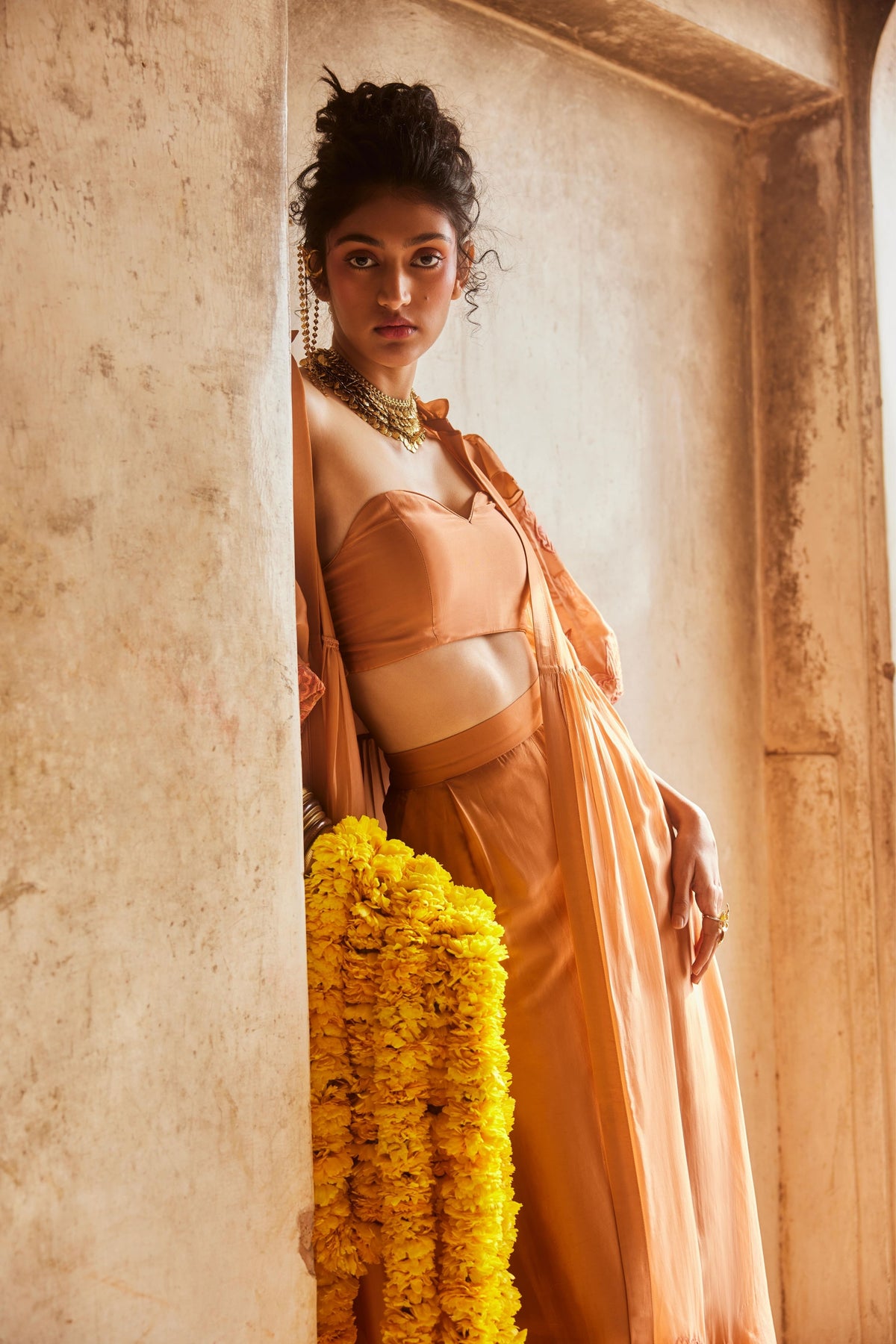 The Peachy Orange Jacket Set