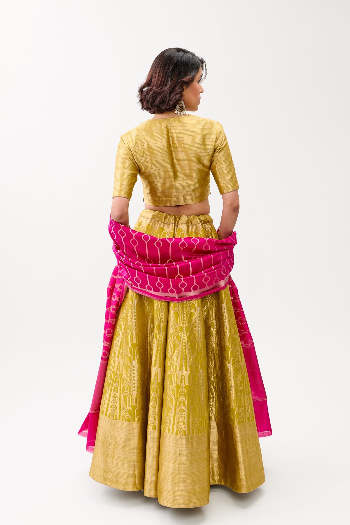 Mustard Aatishi Lehenga Set