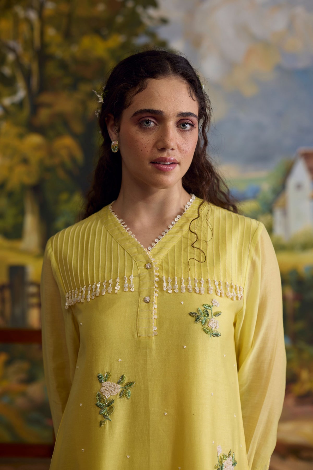 Sunray Floral Beaded Dress