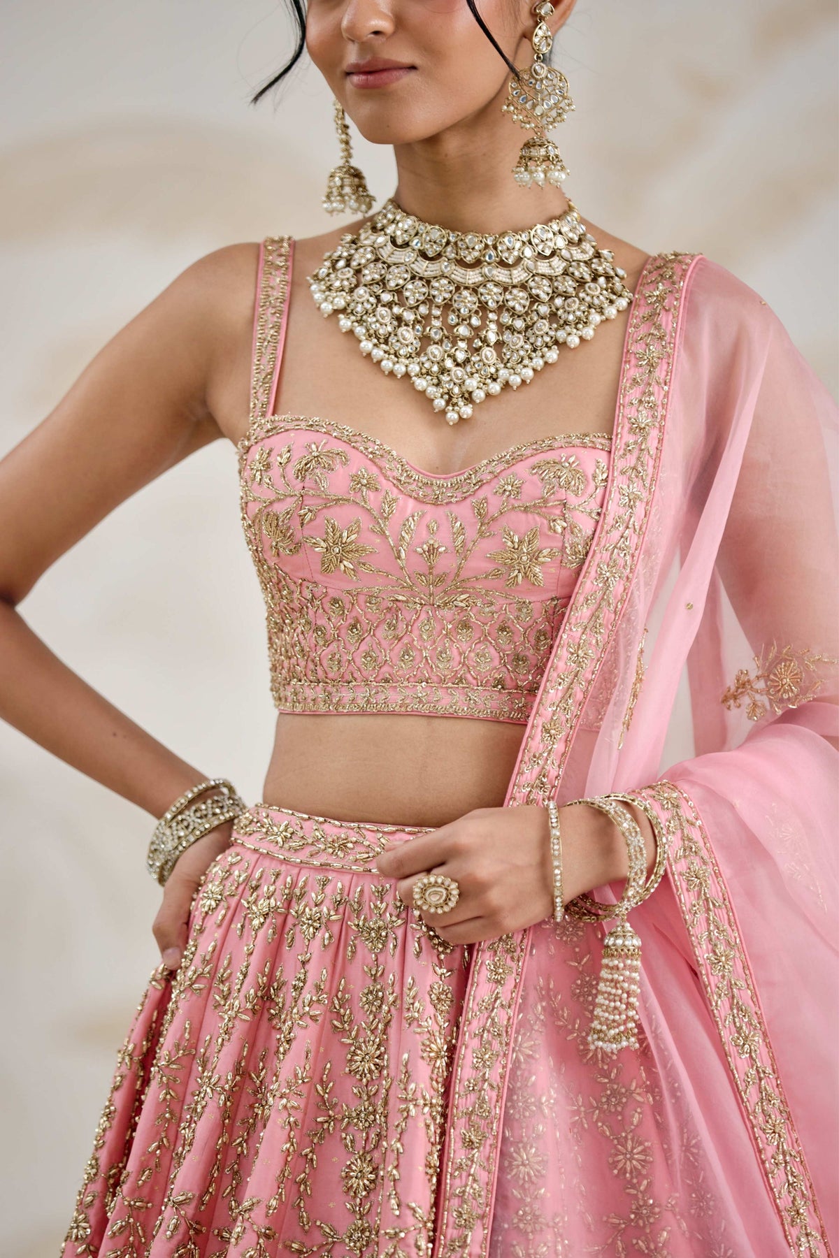 Rose Pink Lehenga Set