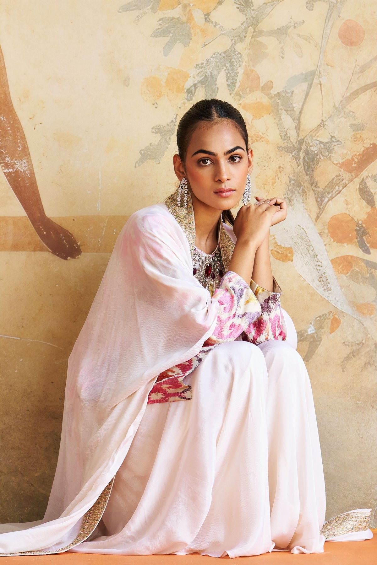 Jeweled Cape Sharara Set