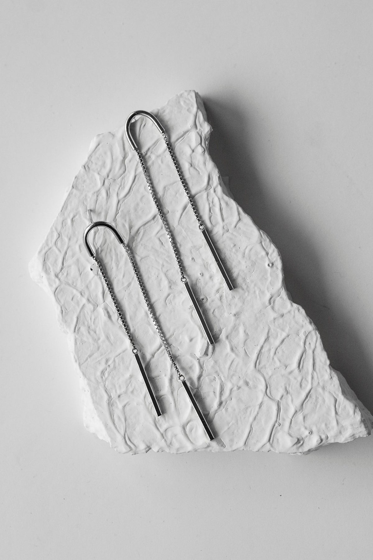 Bias Silver Earrings